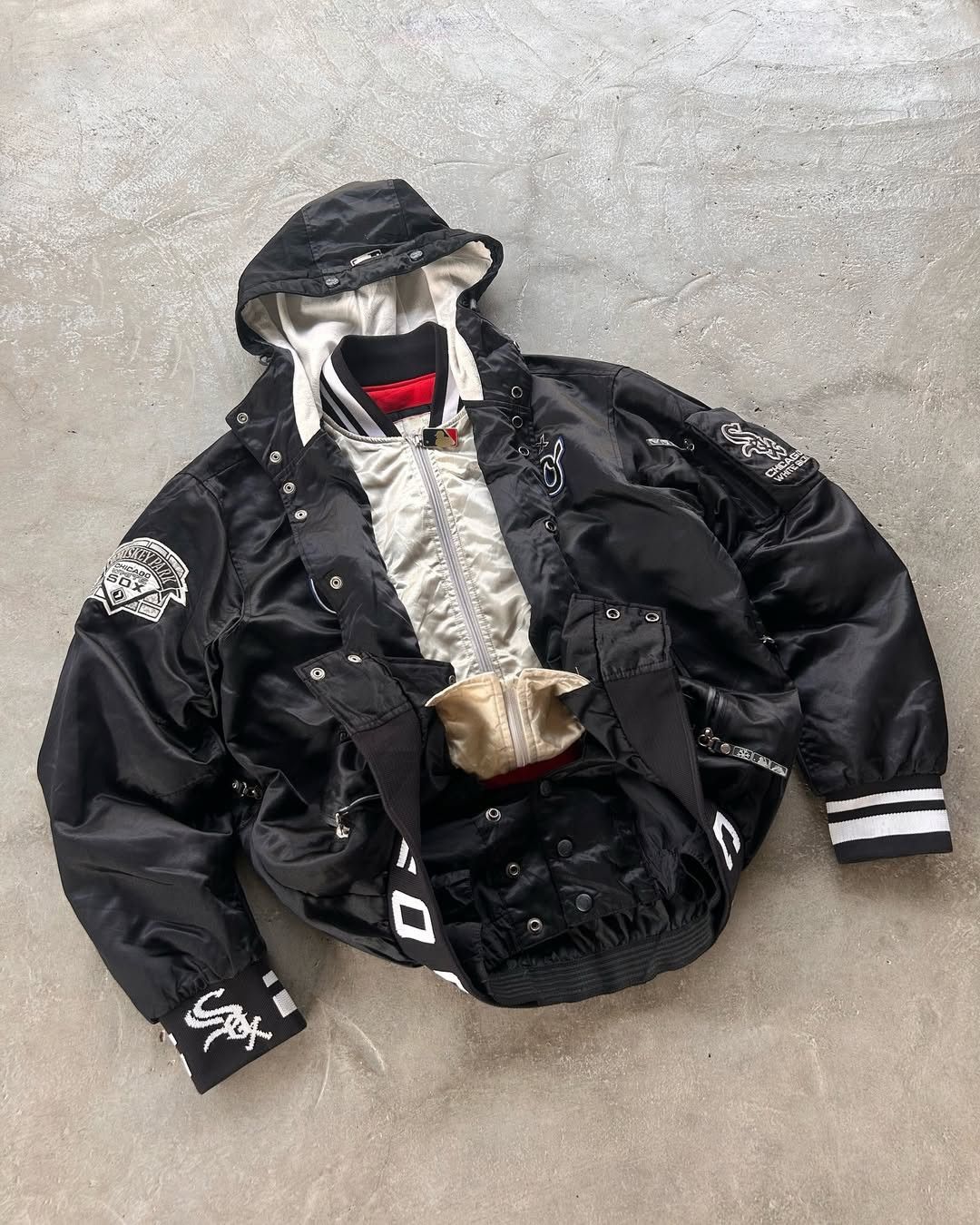 MLB Y2k MLB White Sox Chicago Double Layer Jacket Size US M / EU 48-50 / 2 - 6 Thumbnail
