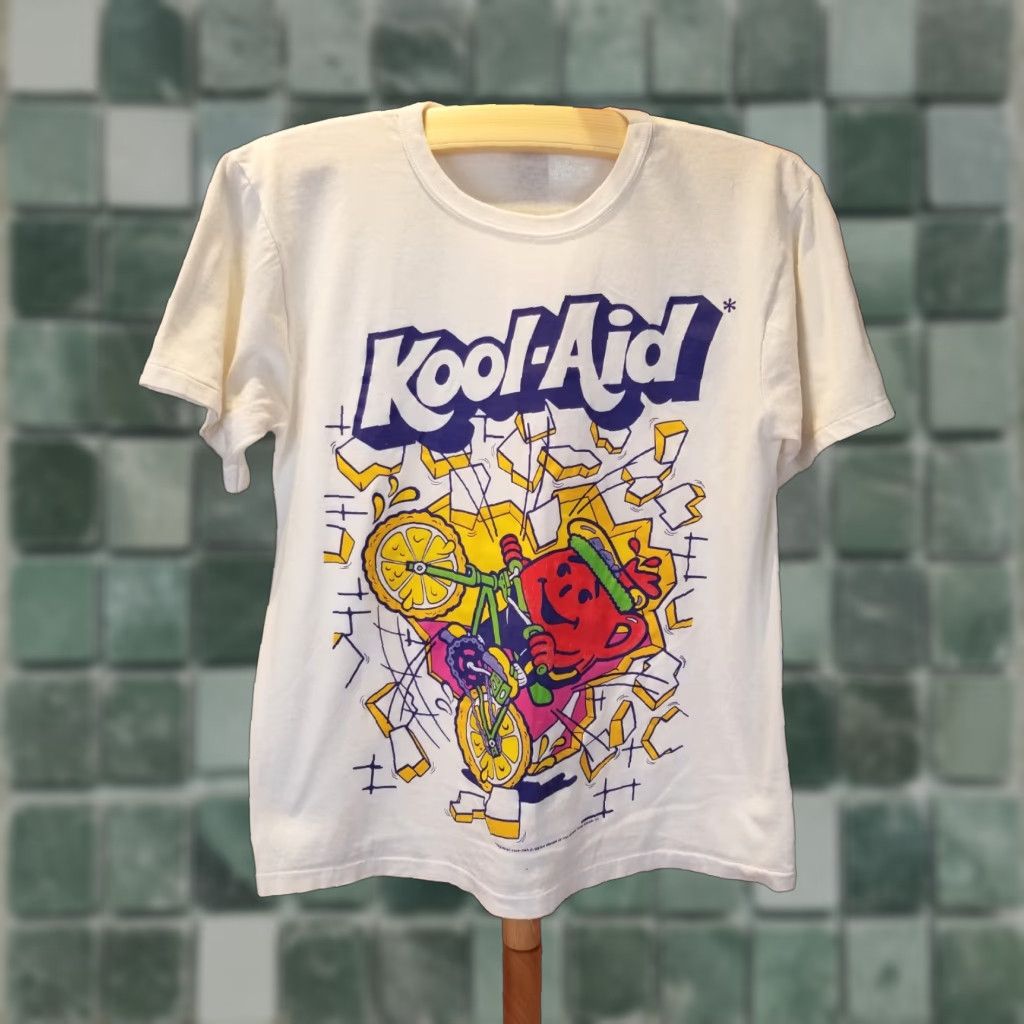 Vintage VINTAGE KOOL AID MAN T-SHIRT GRAPHIC SINGLE STITCH SZ MEDIUM MENS WHITE COTTON SHORT SLEEVE ROUND NECK Logo Accents 80s Style Size US M / EU 48-50 / 2 - 1 Thumbnail