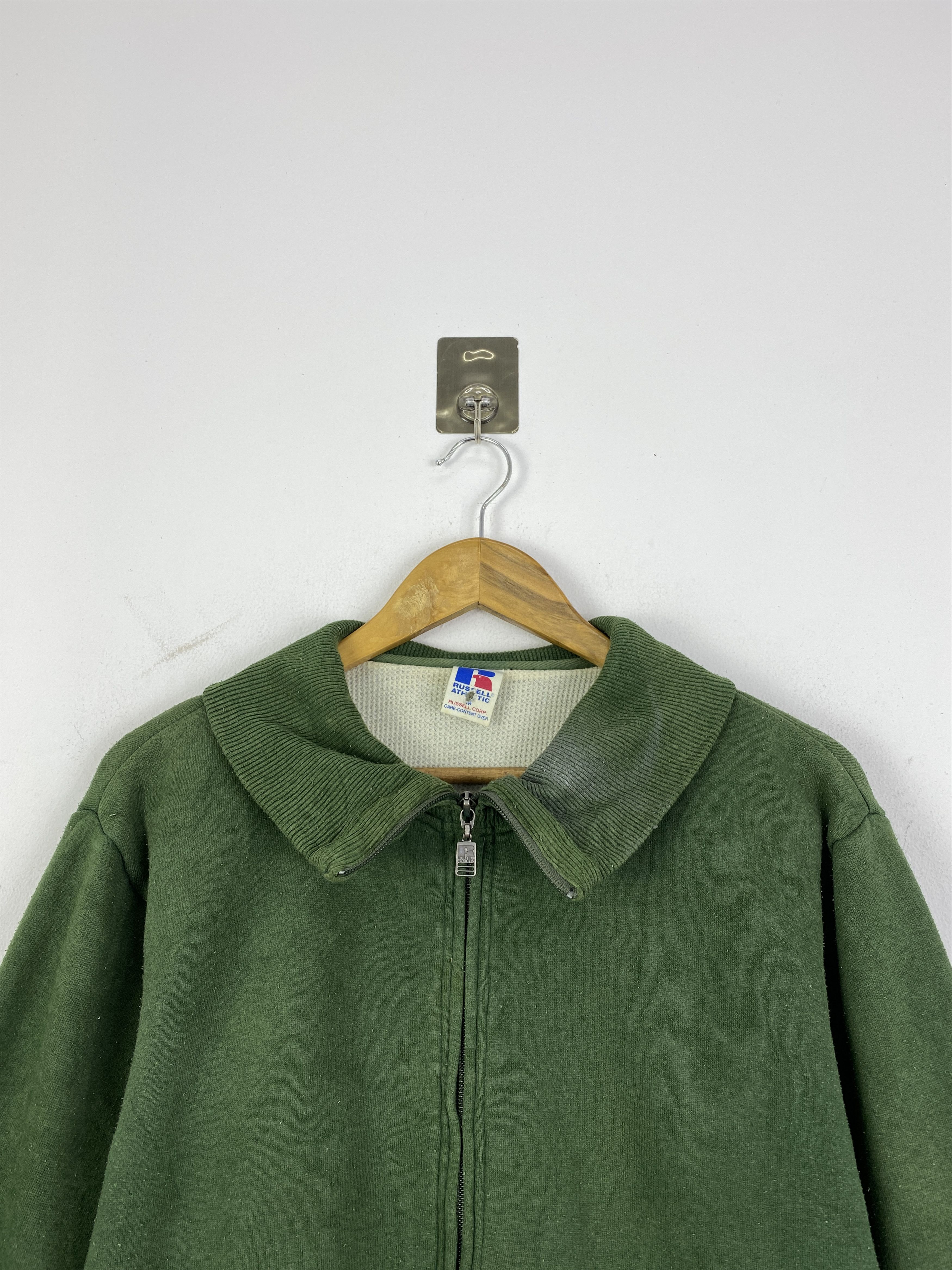Russell Athletic Vintage 90s Russell Athletic Zipper Up Sweater SH0221 Size US M / EU 48-50 / 2 - 2 Thumbnail