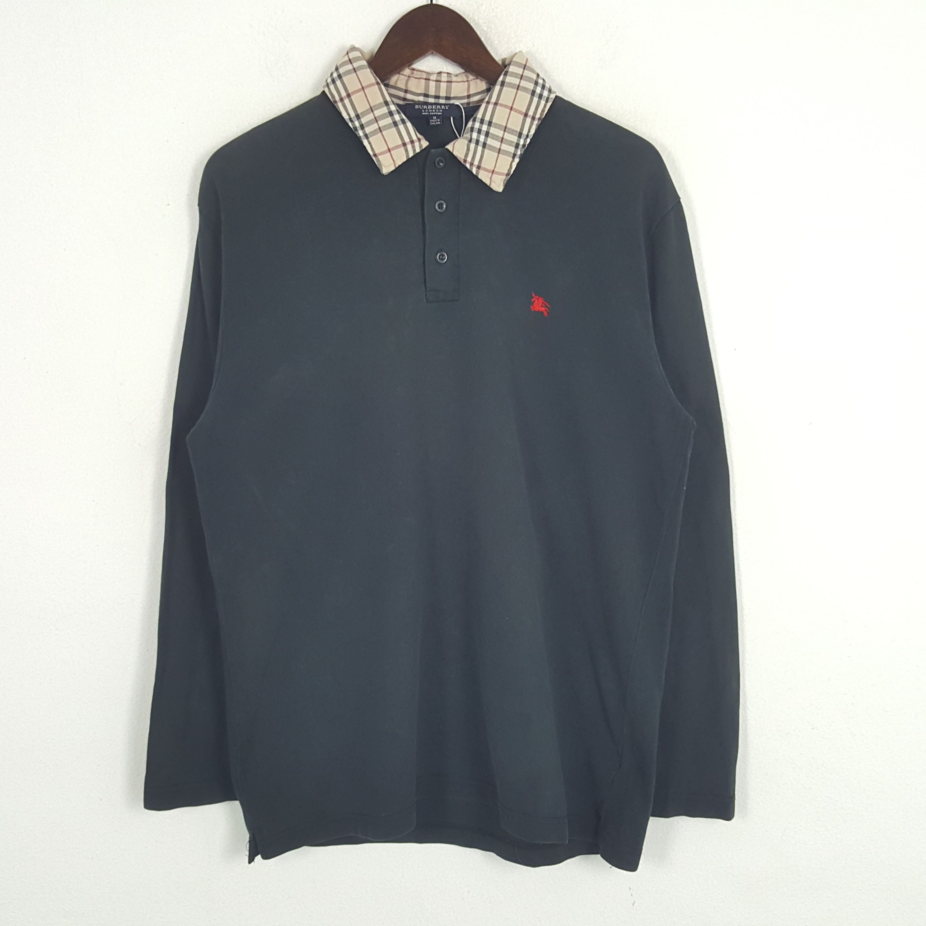 Burberry × Vintage Vintage Burberry London Nova Check Polo Shirt Size US M / EU 48-50 / 2 - 1 Thumbnail