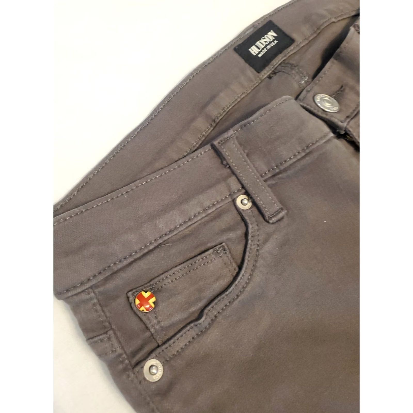 Hudson Hudson Nico Super Skinny Pants Womens Sz 31 Midrise Gray Stretch Pants Size 28" / US 6 / IT 42 - 3 Thumbnail