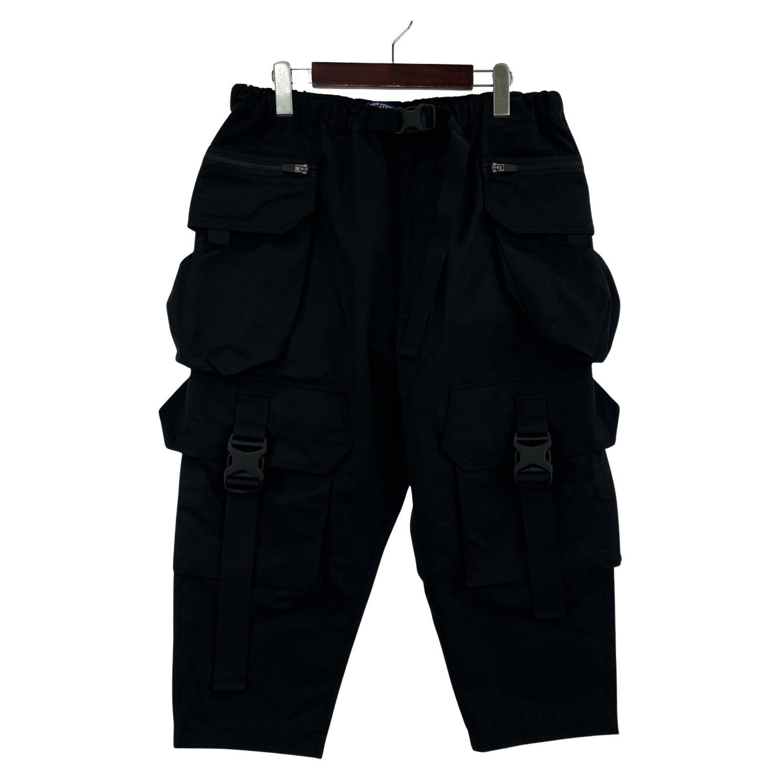 Junya Watanabe JUNYA WATANABE MAN Cropped Bondage Cargo Pants Black L Size US 31 - 1 Thumbnail