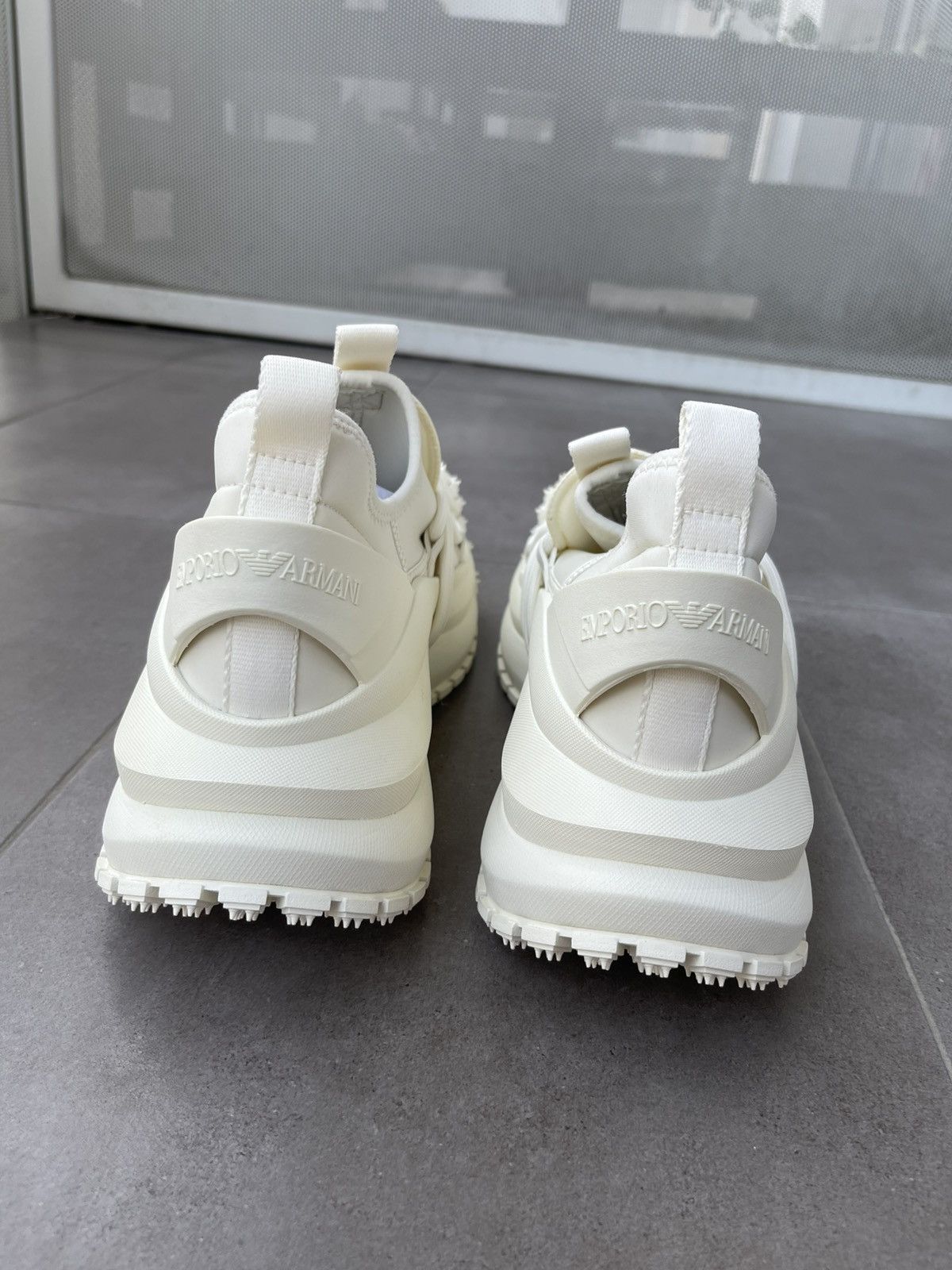 Emporio Armani !DS! SS24 Emporio Armani Milk Nylon Sneakers Size US 13 / EU 46 - 12 Thumbnail