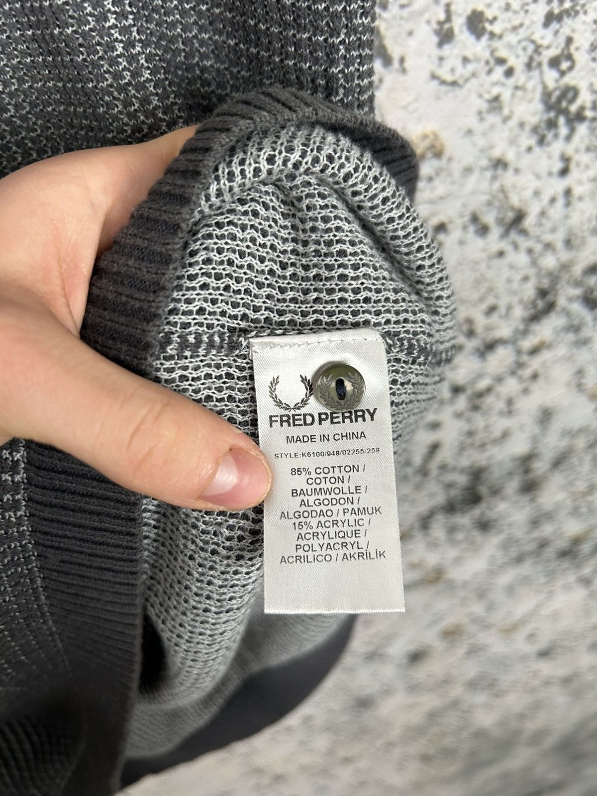 Fred Perry × Vintage Fred Perry Grey Tee Vintage Streetwear Hype Archival Size US L / EU 52-54 / 3 - 5 Thumbnail