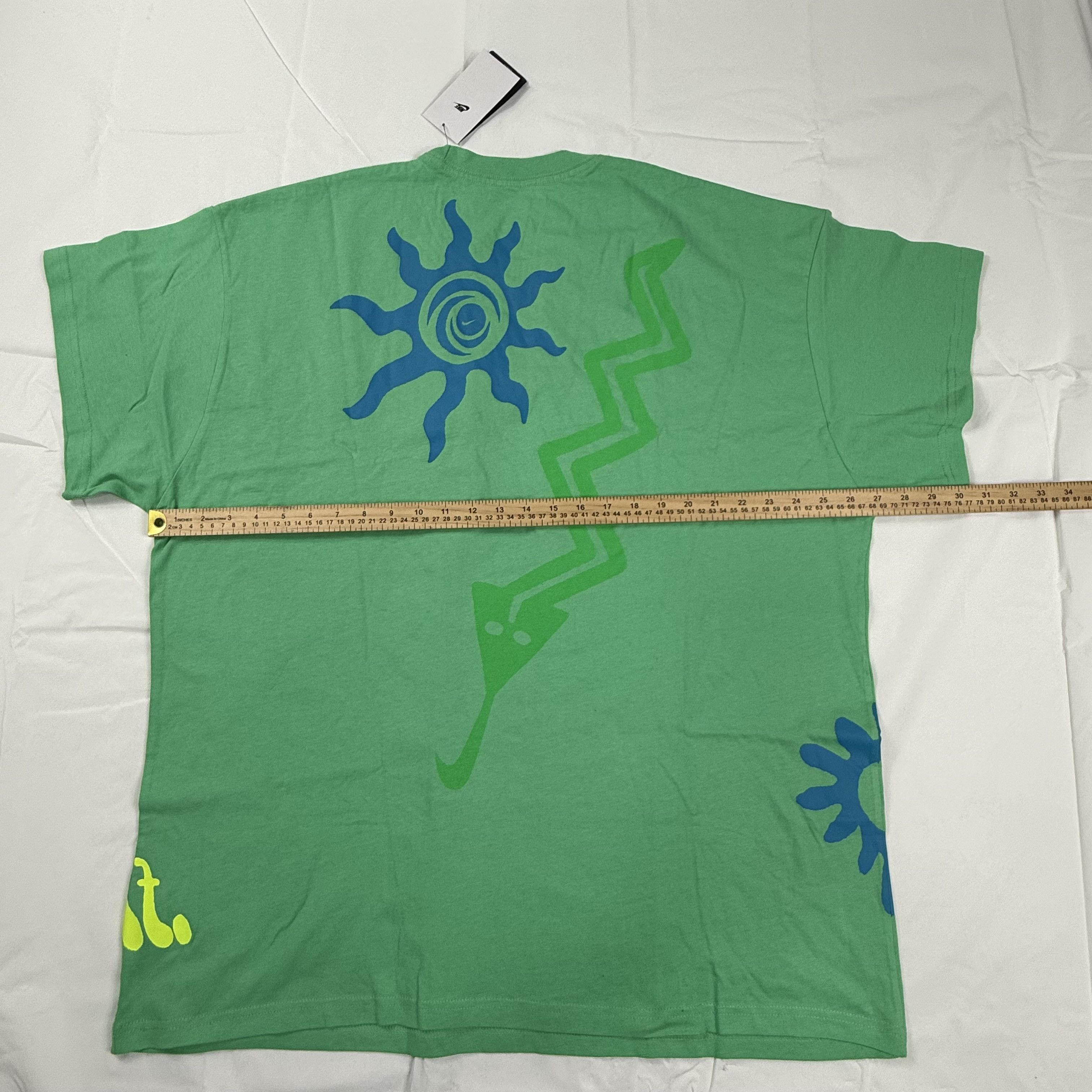 Nike Nike Mens XXL Green Abstract Graphic Loose Fit T-Shirt Size US XXL / EU 58 / 5 - 3 Thumbnail