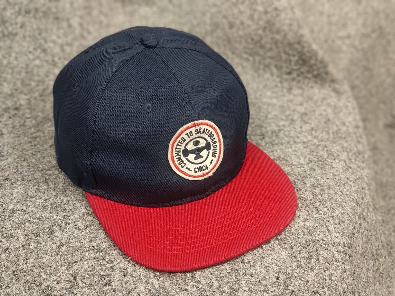 C1RCA Circa C1RCA Vintage skateboard Snapback Patch Hat Navy Red Size ONE SIZE - 4 Thumbnail