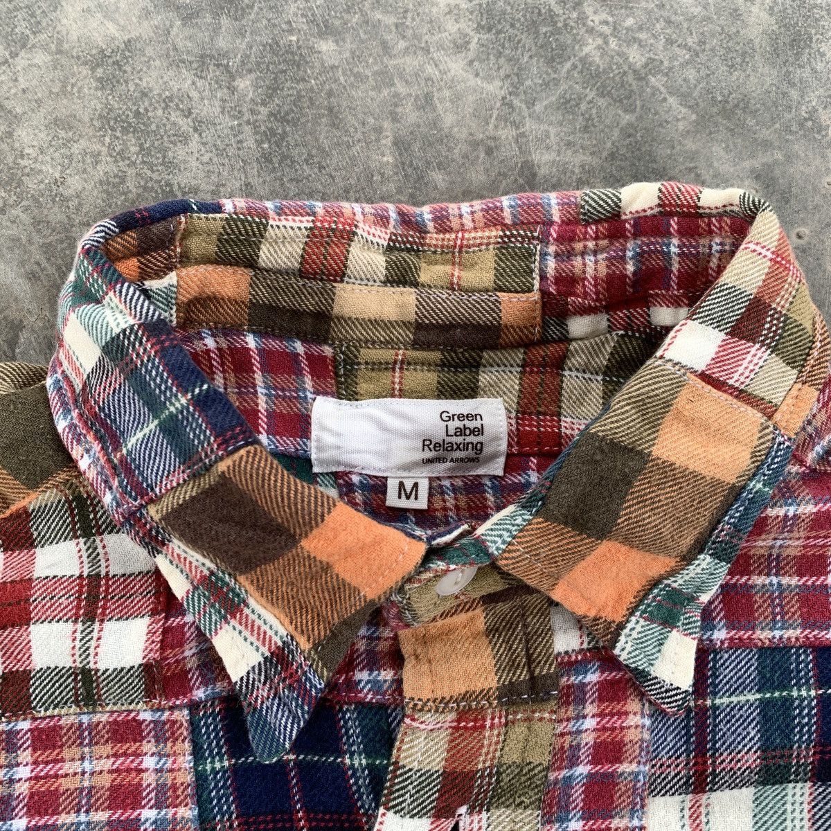 Japanese Brand United Arrows Patchwork Sugar Cane Inspired Flanel Shirt Size US M / EU 48-50 / 2 - 3 Thumbnail