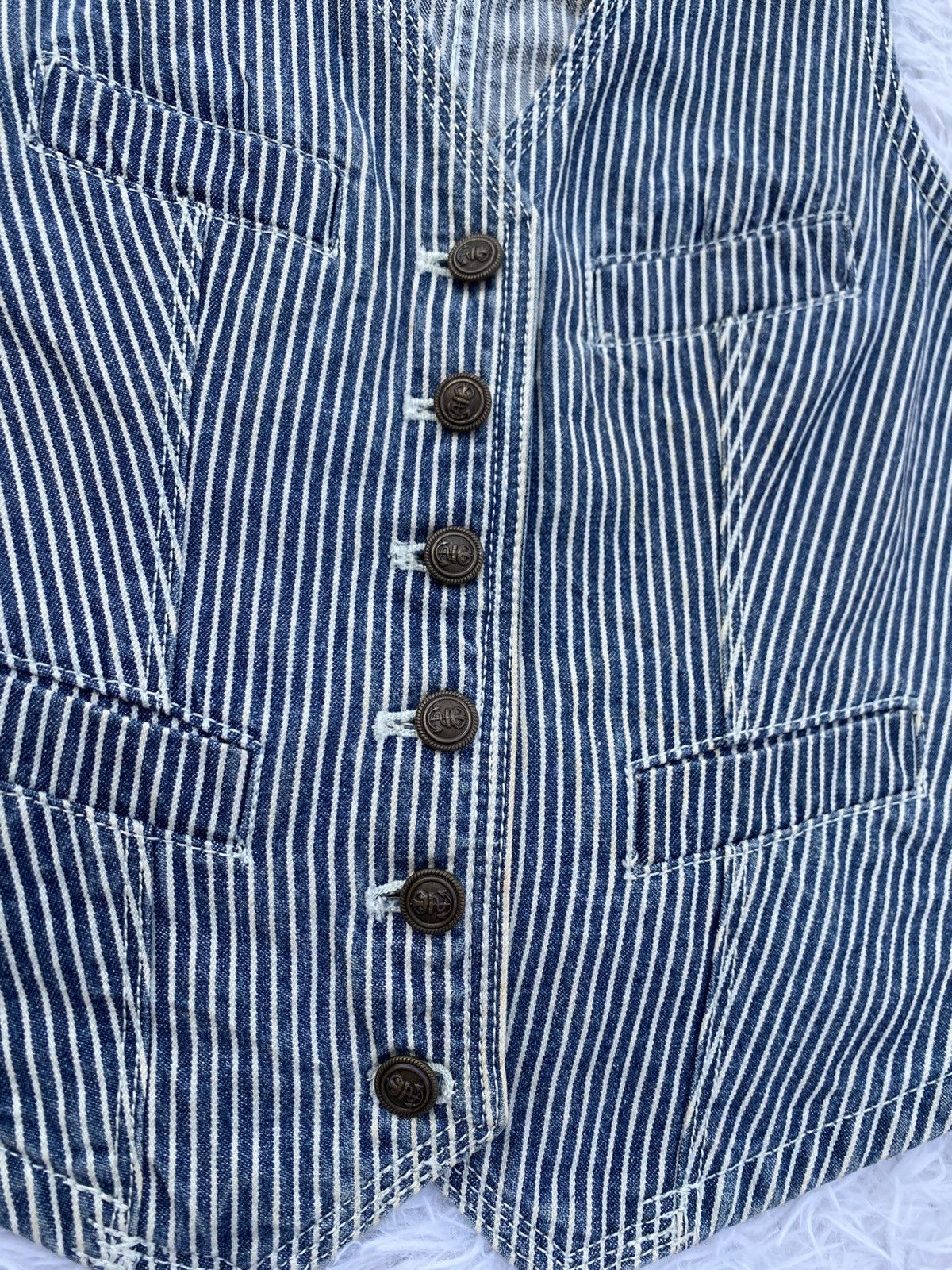 Ralph Lauren Rare Vintage Ralph Lauren Stripes Cotton Vest Size S / US 4 / IT 40 - 8 Thumbnail