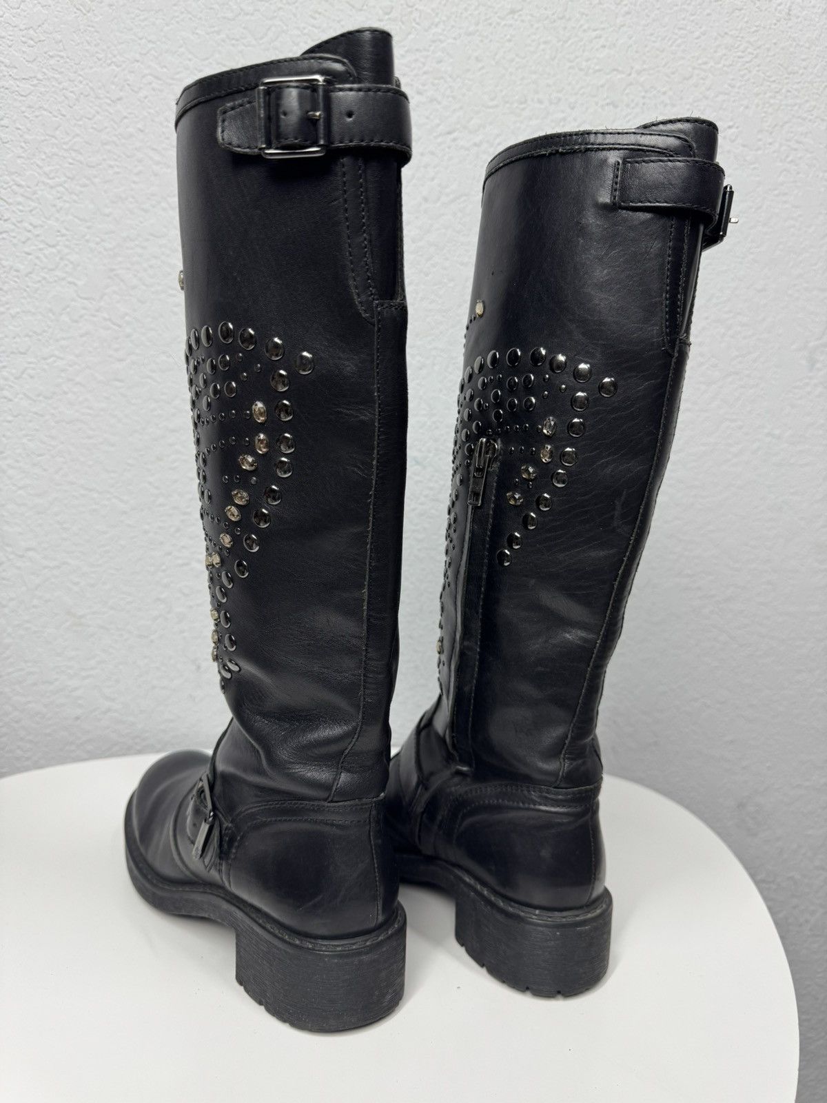 ASH Vintage Leather High Heel Boots Avantgarde Gothic Y2K Guidi Size US 6 / IT 36 - 9 Thumbnail