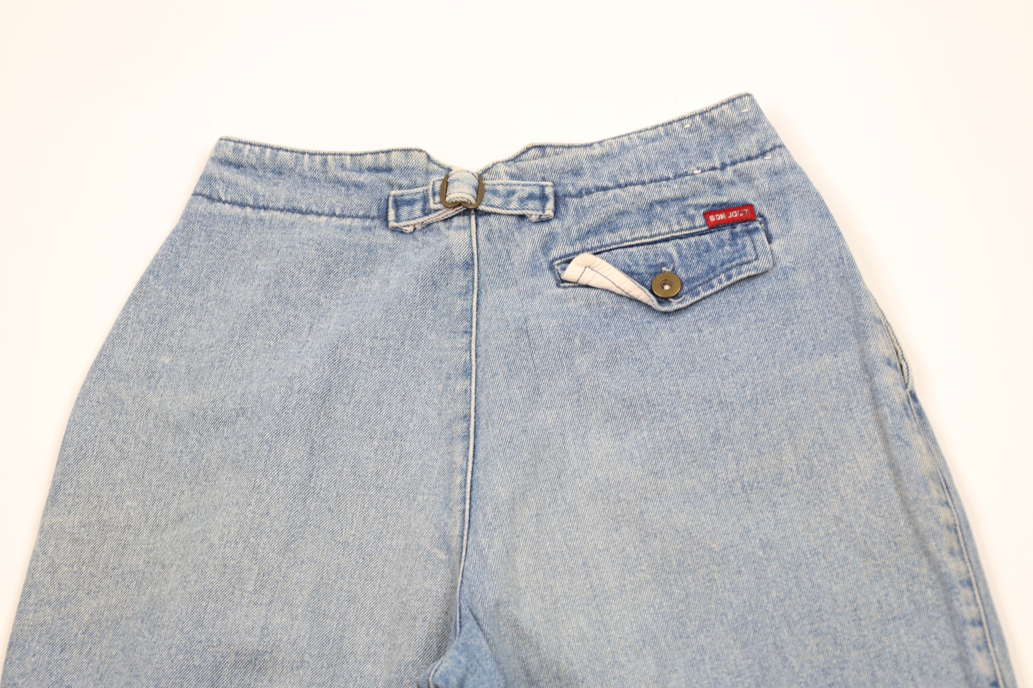 Vintage Vintage 80s 90s Streetwear Pleated Buckle Back Denim Jeans Size 32" / US 10 / IT 46 - 11 Thumbnail