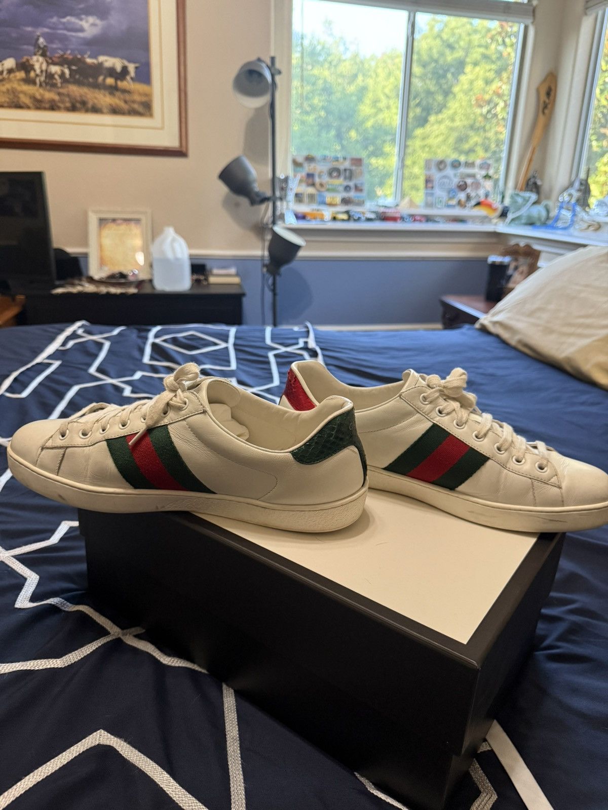 Gucci Gucci Ace Embroidered Snake Size US 10.5 / EU 43-44 - 4 Thumbnail