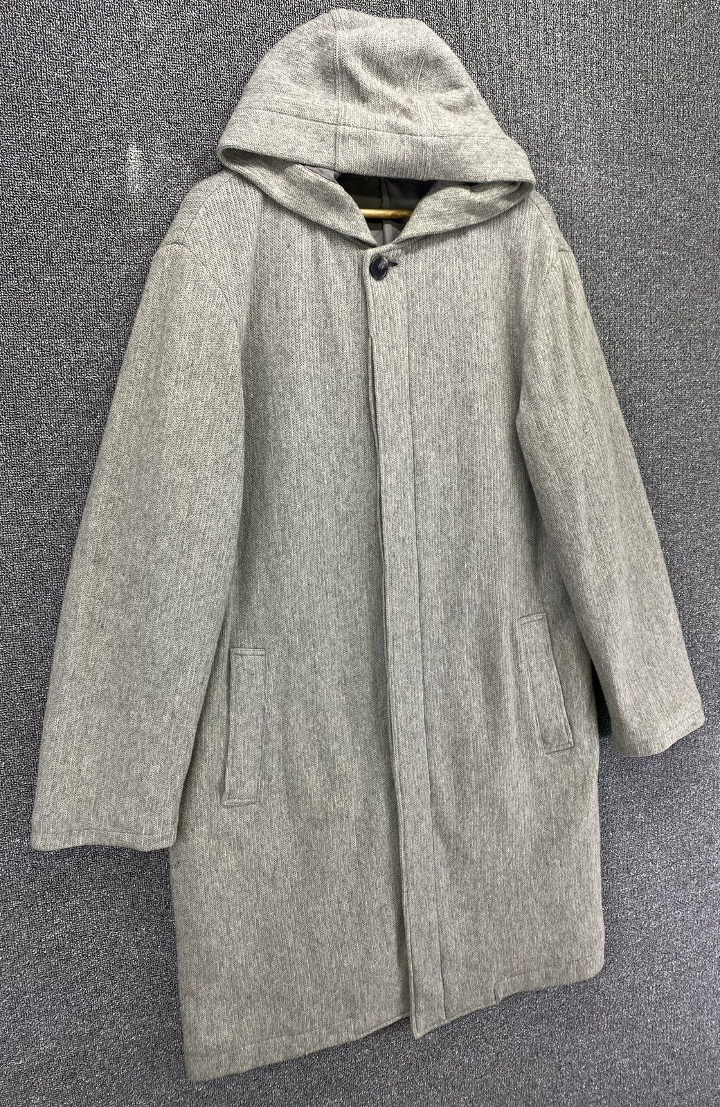 Yohji Yamamoto Vintage Yohji Yamamoto A.A.R Hoodie Wool Long Jacket Size US L / EU 52-54 / 3 - 3 Thumbnail