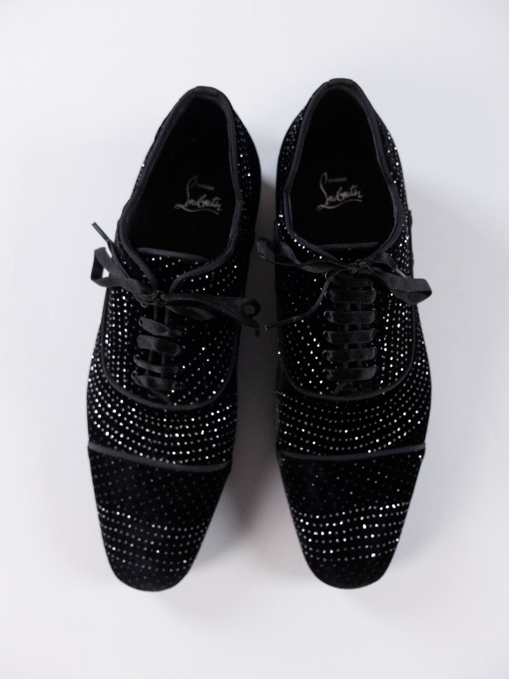 Christian Louboutin CHRISTIAN LOUBOUTIN Greggy Chick black studded velvet shoes Size US 10 / EU 43 - 3 Thumbnail