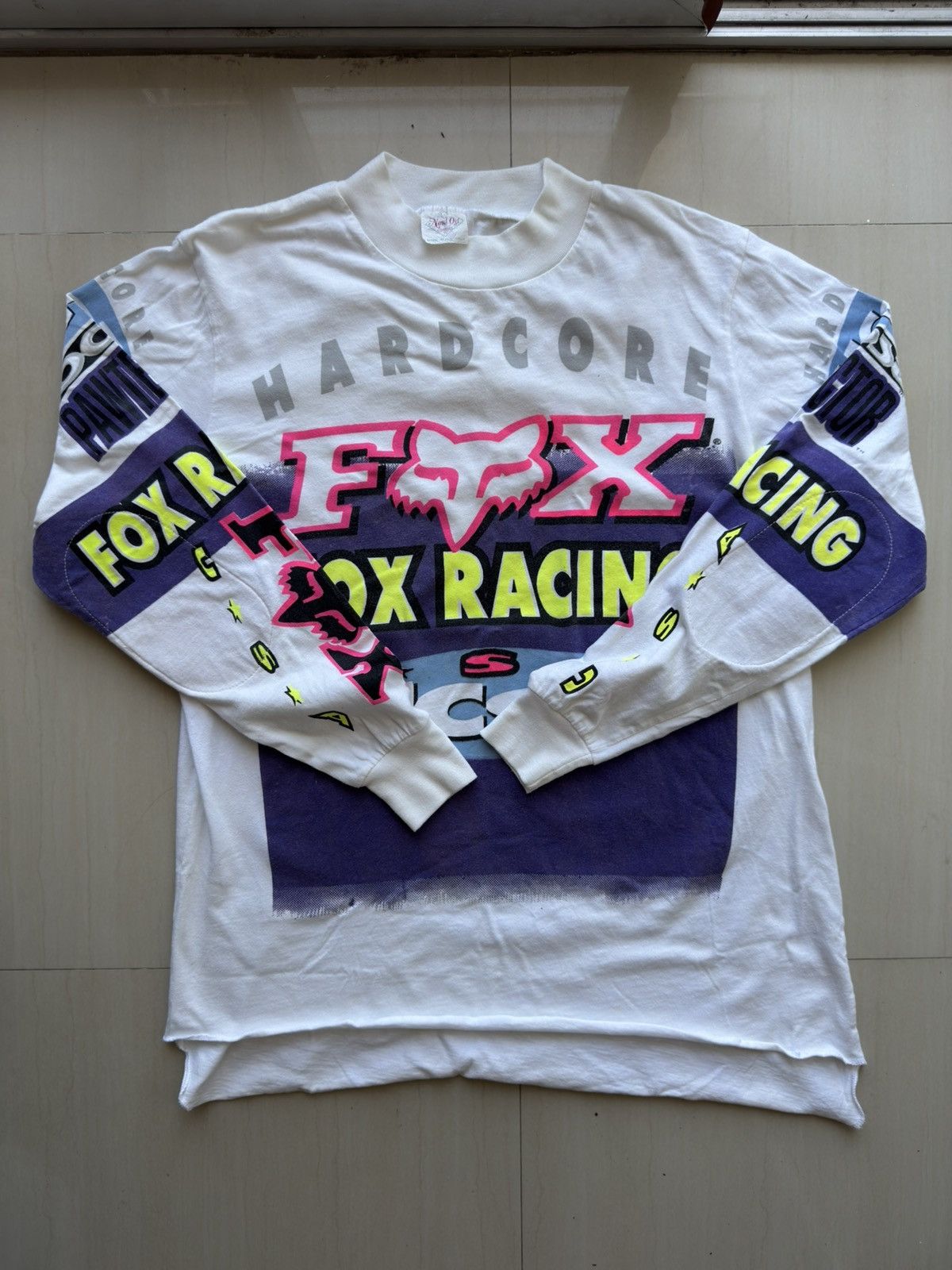 Fox Racing 90s Fox Racing Hardcore USA HC93 1993 Race Motocross Shirt Size US XL / EU 56 / 4 - 2 Thumbnail