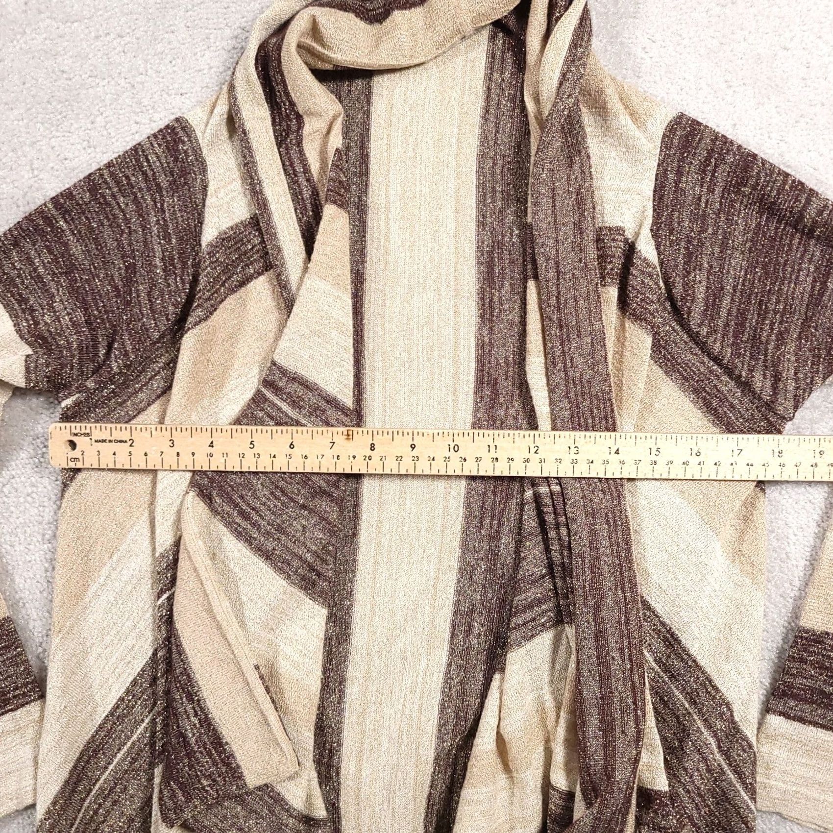 Charter Club Charter Club Cardigan Knit Brown Open Front Glitter Women's Petite Small Size S / US 4 / IT 40 - 6 Thumbnail