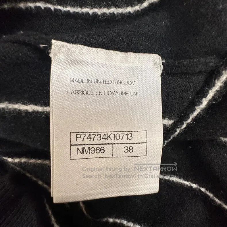 Chanel Chanel 23P black vertical striped cashmere shirt round-nec Size XS / US 0-2 / IT 36-38 - 6 Thumbnail