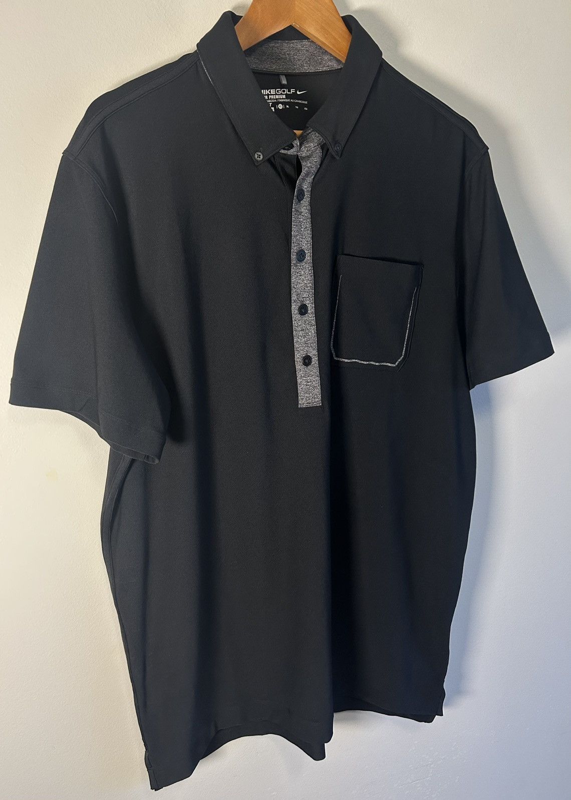 Nike Nike Tour Premium Golf Polo Shirt Mens XL Black Dri Fit Size US XL / EU 56 / 4 - 2 Thumbnail