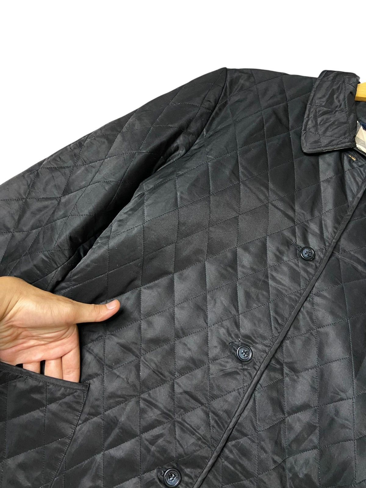 Burberry × Designer × Vintage Burberry London Nova Check Quilted Collared Jacket (118) Size US XS / EU 42 / 0 - 3 Thumbnail