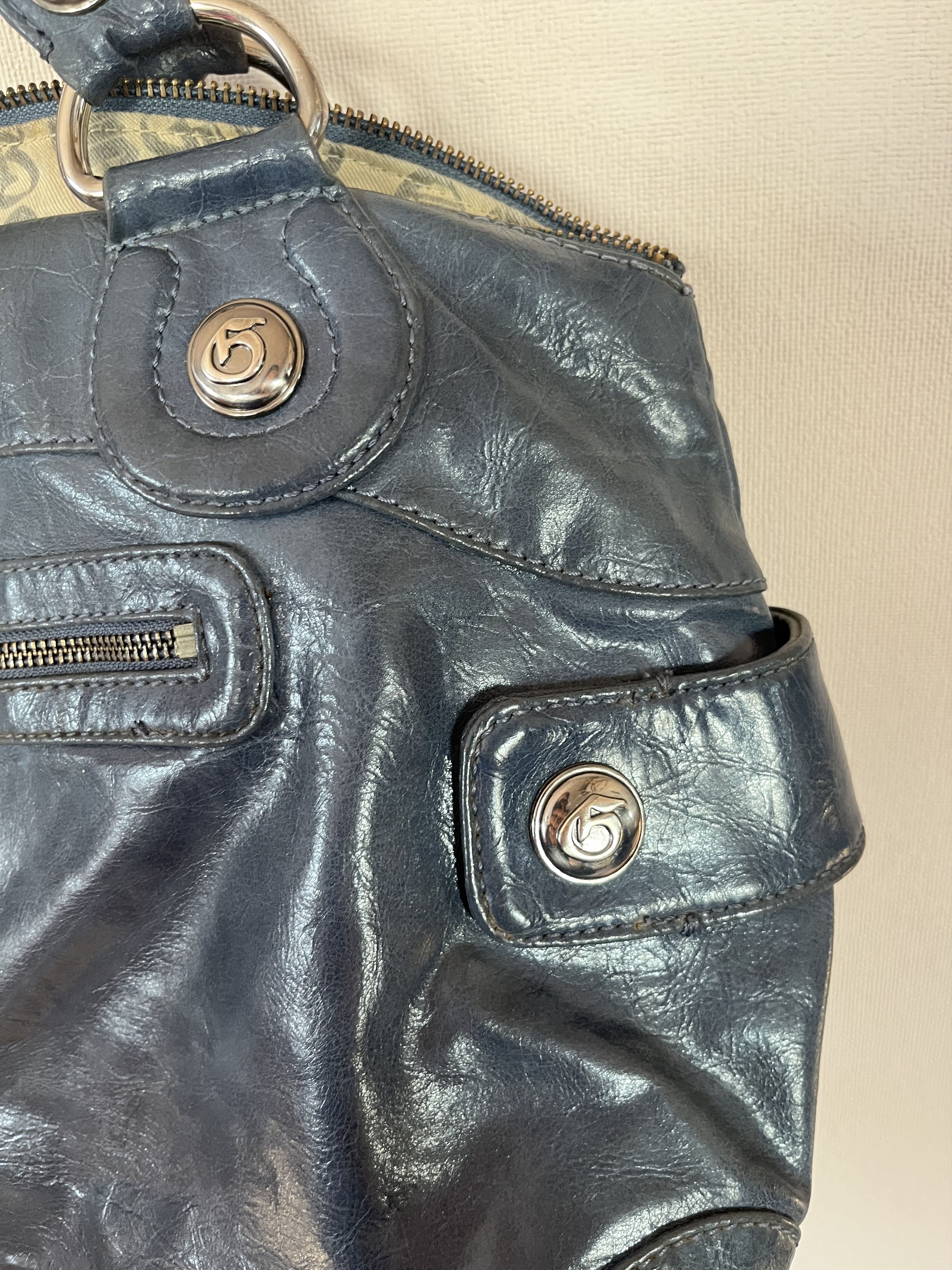 Guess Guess Jeans Y2K Studded Shoulder Bag Blue Vintage Logo Purse Size ONE SIZE - 10 Thumbnail
