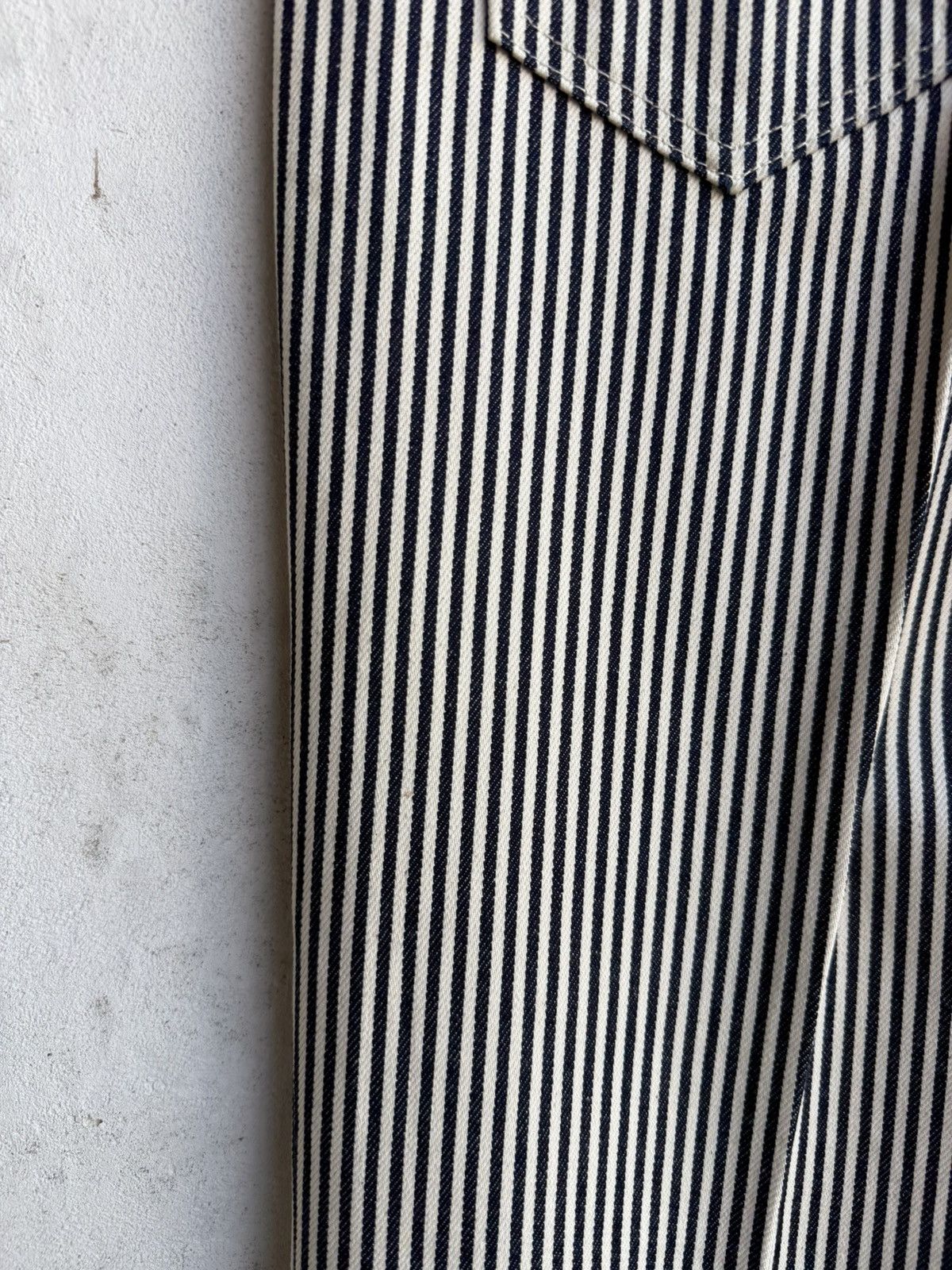 Celine [30fits31] Celine hickory striped flared jeans Size US 31 - 13 Thumbnail