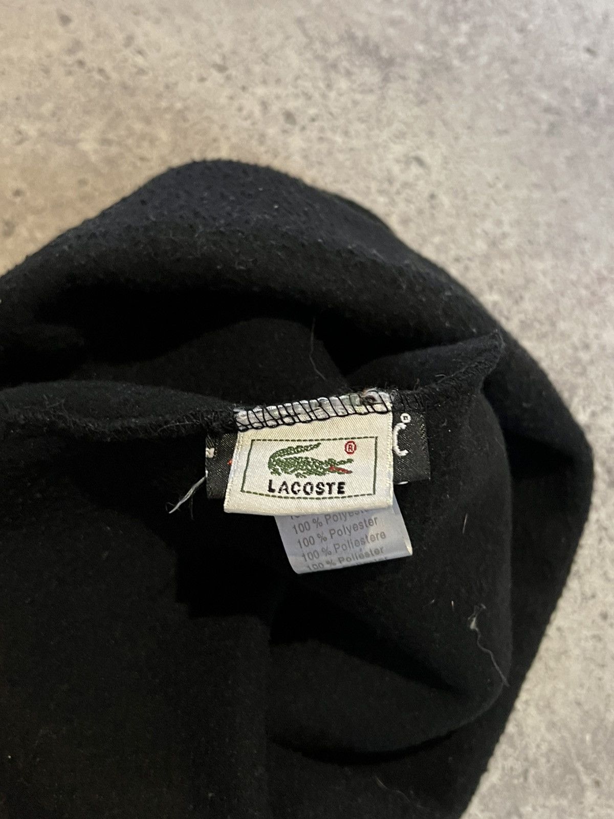 Lacoste × Vintage Vintage Lacoste fleece hat Size ONE SIZE - 3 Thumbnail