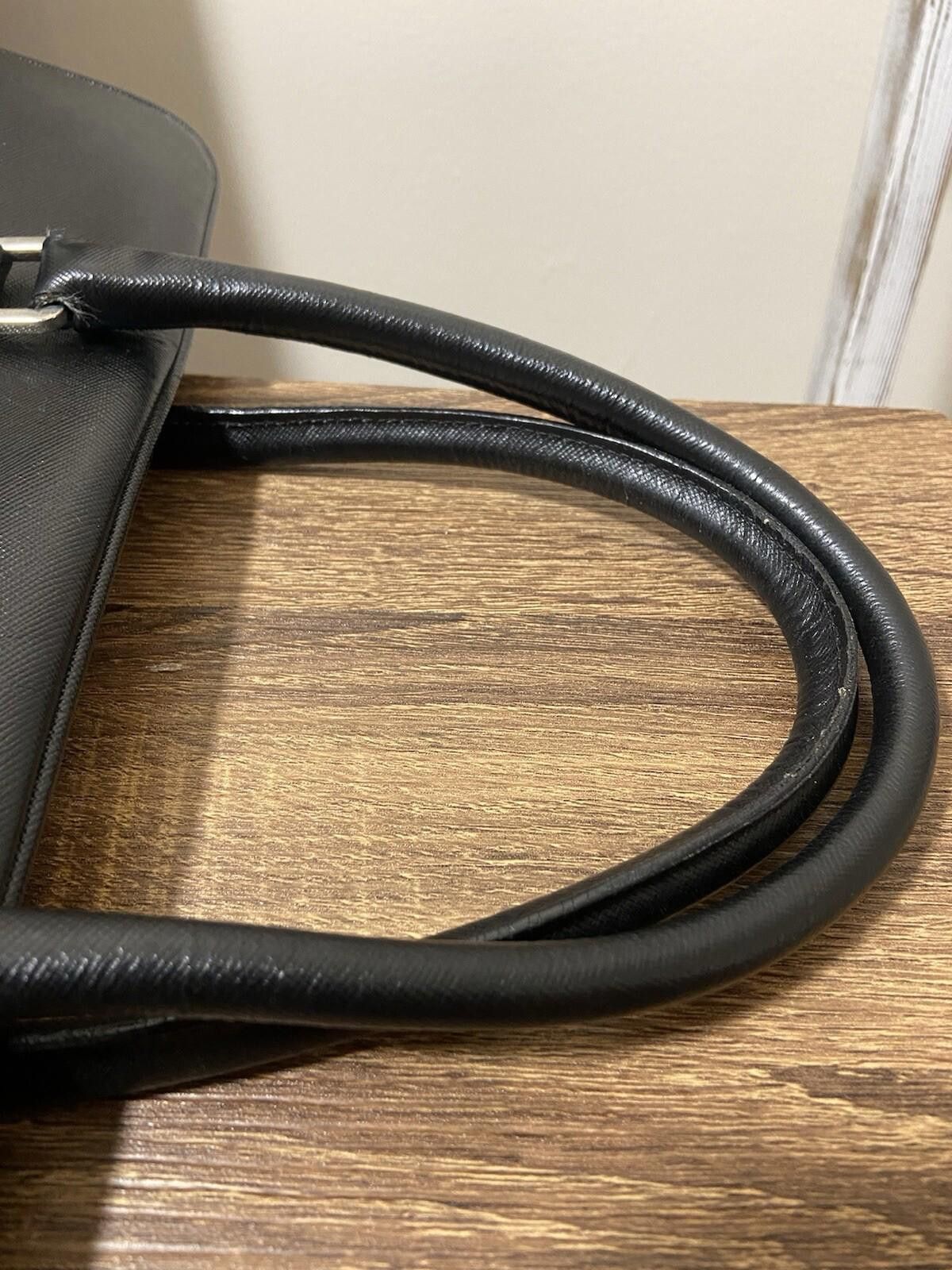 Prada Prada black saffiano leather briefcase travel handbag, good Size ONE SIZE - 7 Thumbnail