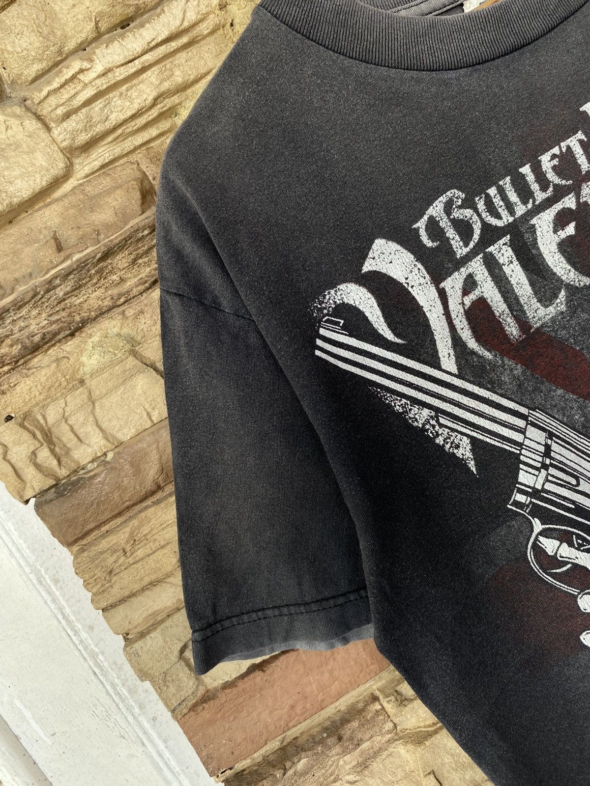 Vintage Vintage Bullet For My Valentine Skeleton Hands Crossed Guns Union Jack Band Tees Faded Size US M / EU 48-50 / 2 - 5 Thumbnail