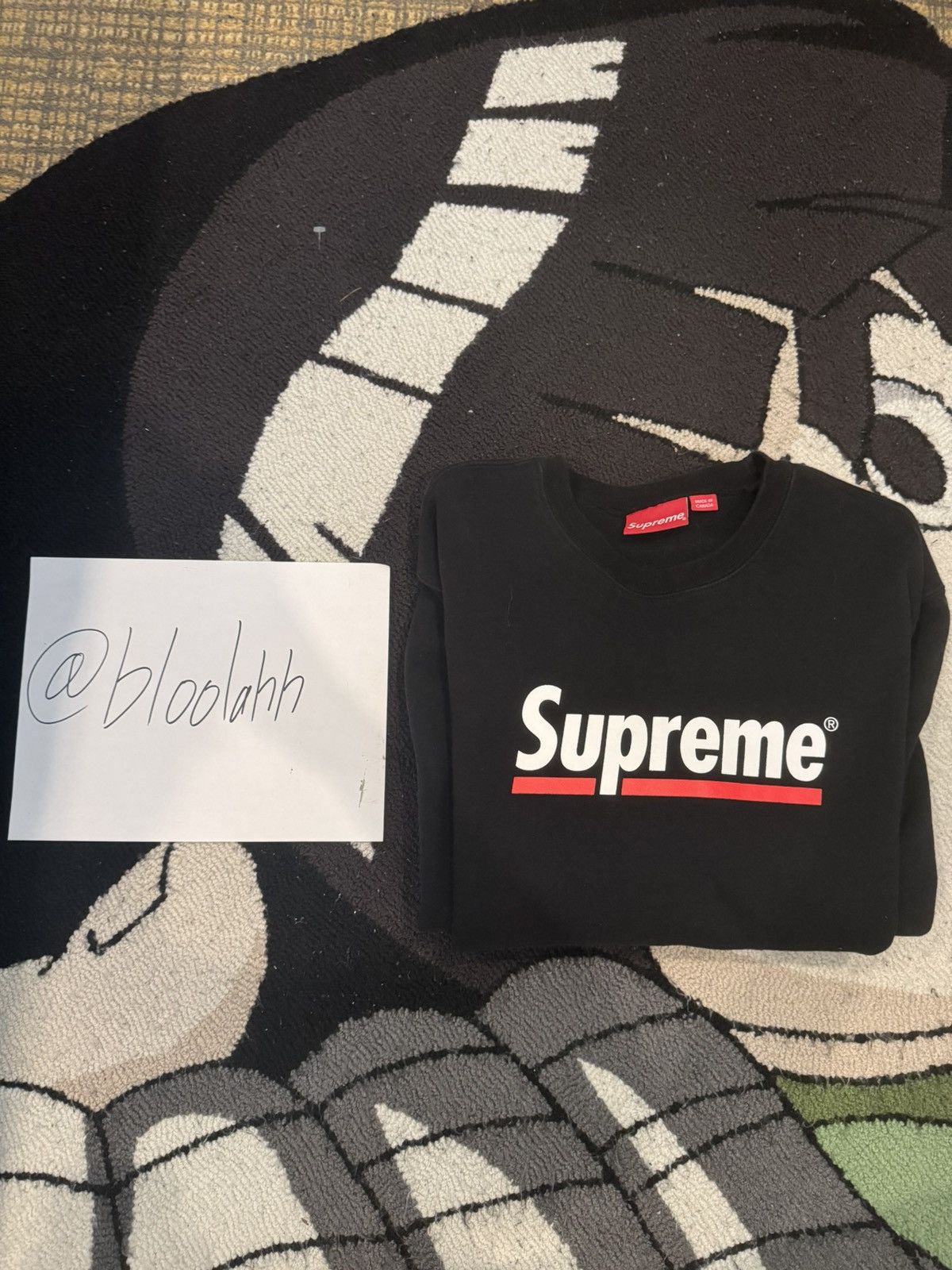 Supreme Underline Crewneck | Grailed