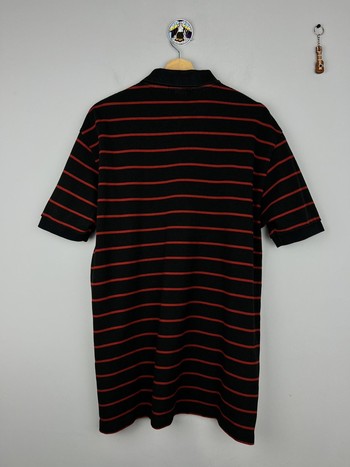 Polo Ralph Lauren × Vintage Polo Ralph Lauren t shirt striped black/red Size US L / EU 52-54 / 3 - 2 Thumbnail
