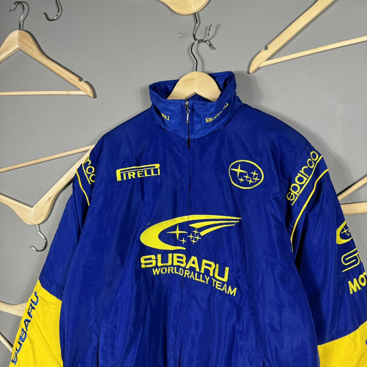 NASCAR Vintage Subaru World Rally Team STI F-1 Racing Jacket Size US XL / EU 56 / 4 - 6 Thumbnail