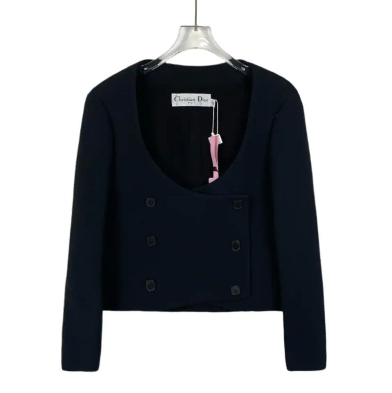 Dior Dior Black Wool Women's Jacket 0089 Size S / US 4 / IT 40 - 1 Thumbnail
