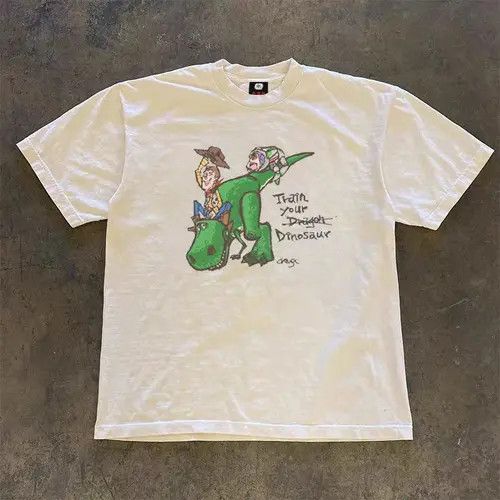 Japanese Brand × Vintage Casual retro dinosaur print cotton t-shirt y2k Size US M / EU 48-50 / 2 - 3 Thumbnail