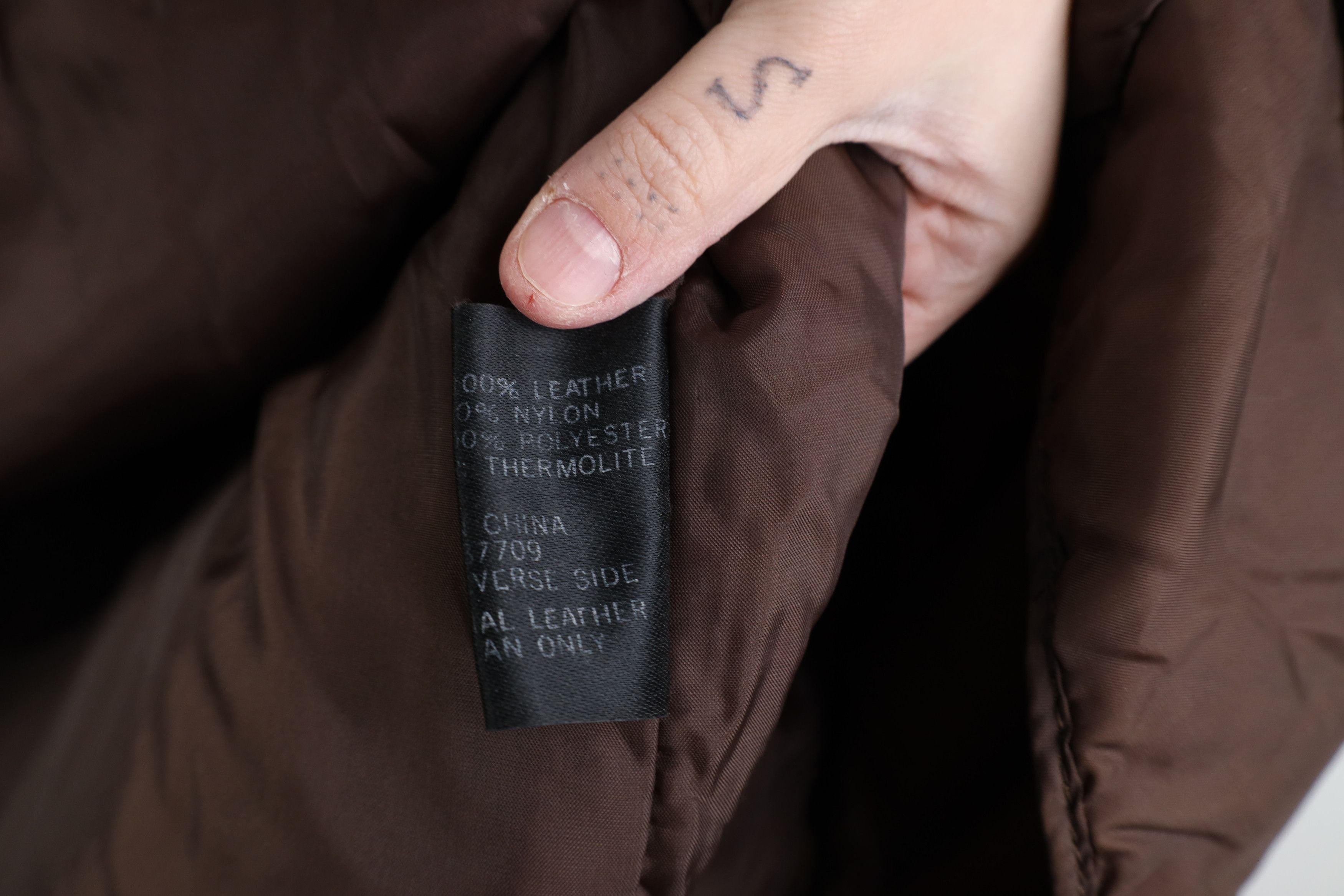 Vintage Vintage 90s Streetwear Leather Lined Jacket Coat Brown Size M / US 6-8 / IT 42-44 - 12 Thumbnail