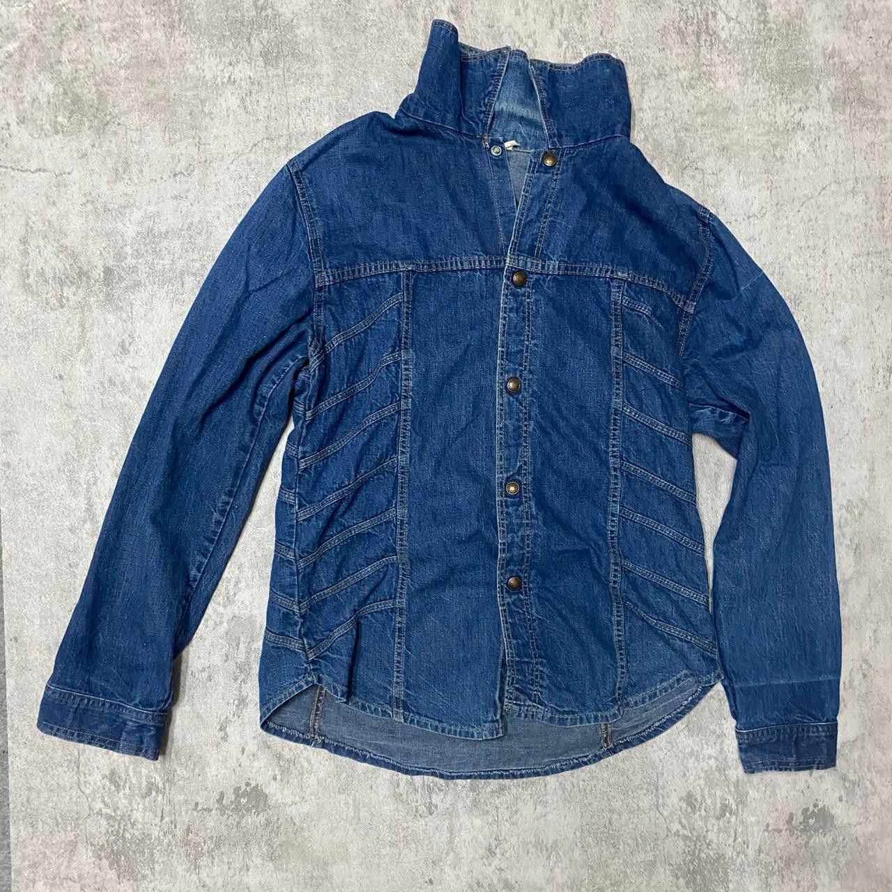 Other Blue denim jacket with unique stitching Size ONE SIZE - 1 Thumbnail