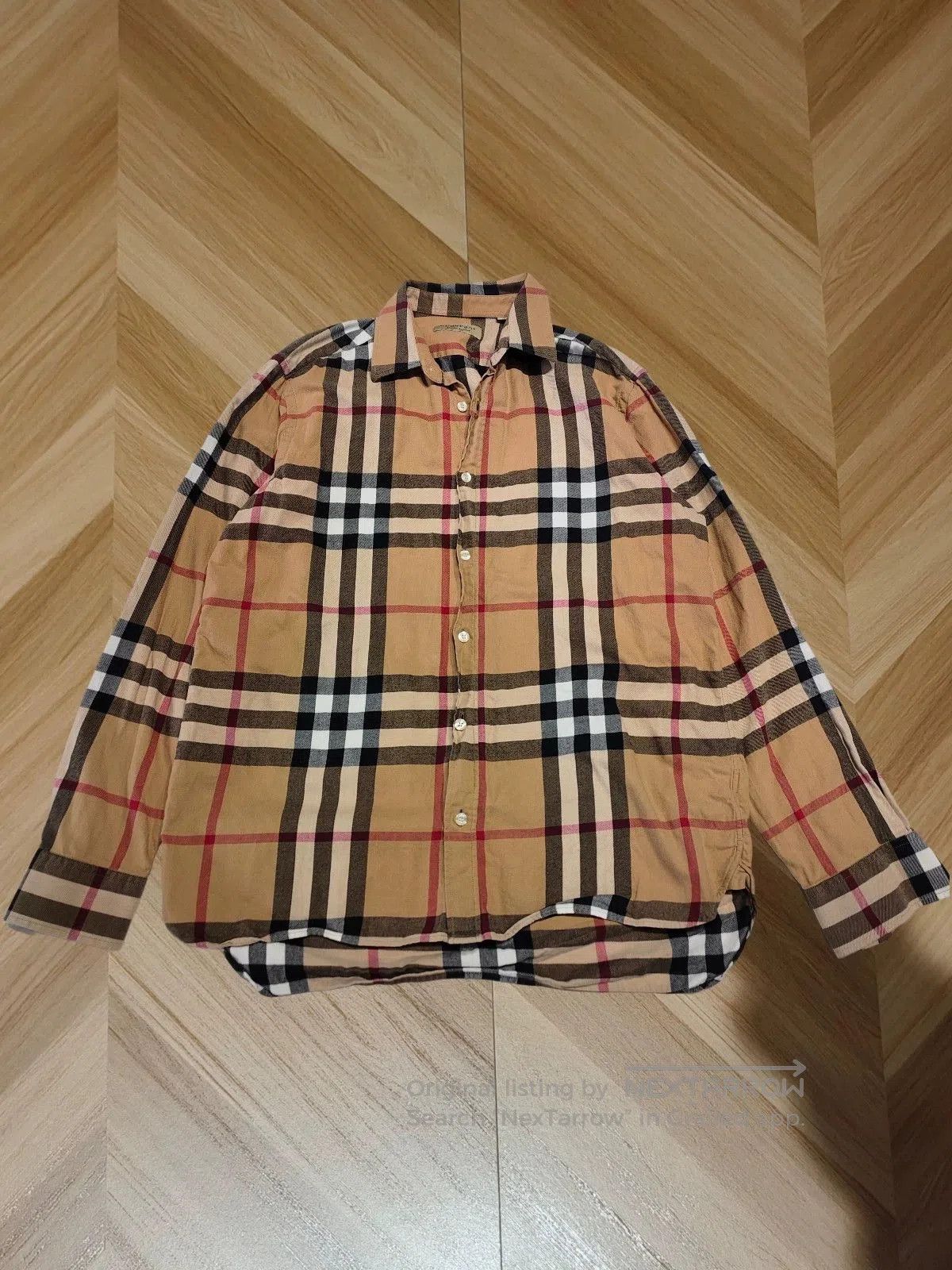 classic burberry check long sleeve shirt.
