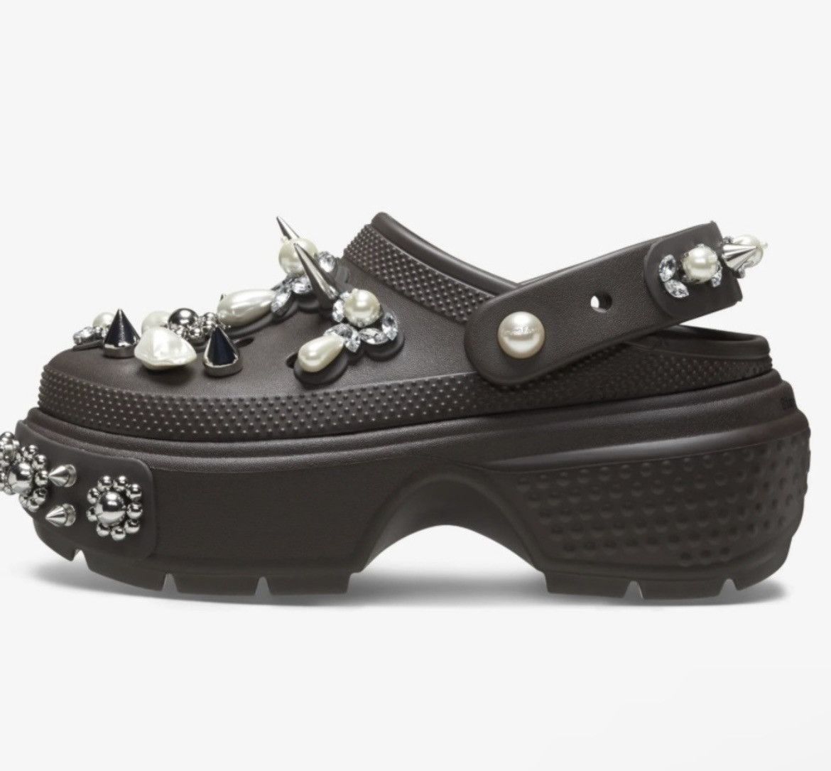Crocs × Simone Rocha SIMONE ROCHA X CROCS Embellished Stomp Clogs Espresso Size US 7 / IT 37 - 2 Thumbnail