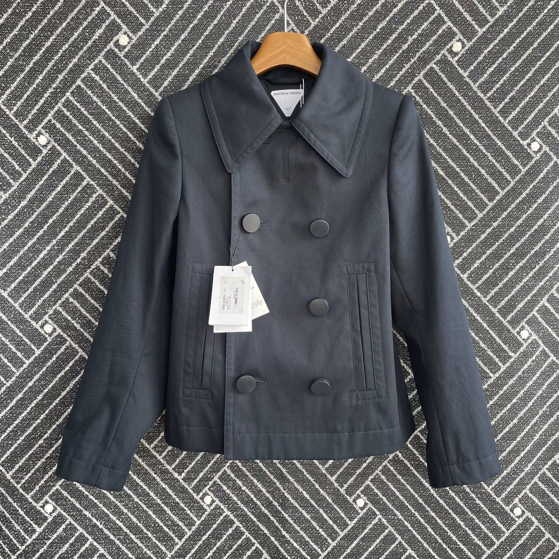 Bottega Veneta Bottega Veneta Women's Solid Blue Lapel Jacket Size XS / US 0-2 / IT 36-38 - 1 Thumbnail