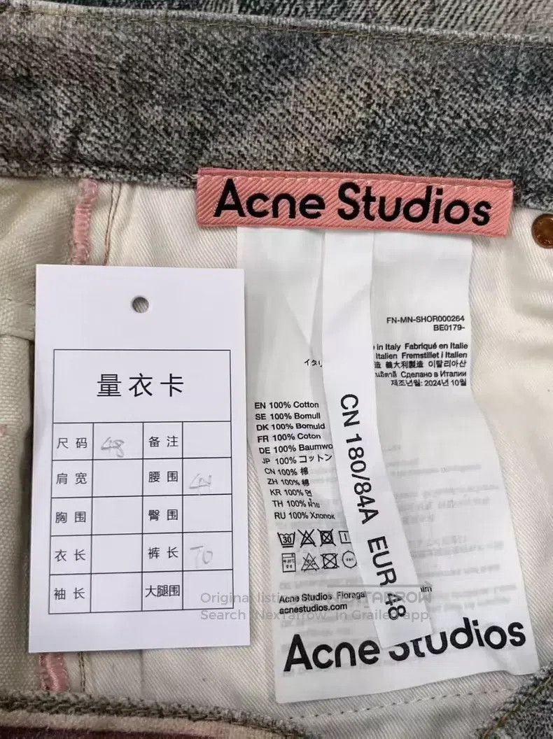 Acne Studios Acne Studios Loose Vintage Printed Wide-Leg Cropped Denim Size US 32 / EU 48 - 4 Thumbnail