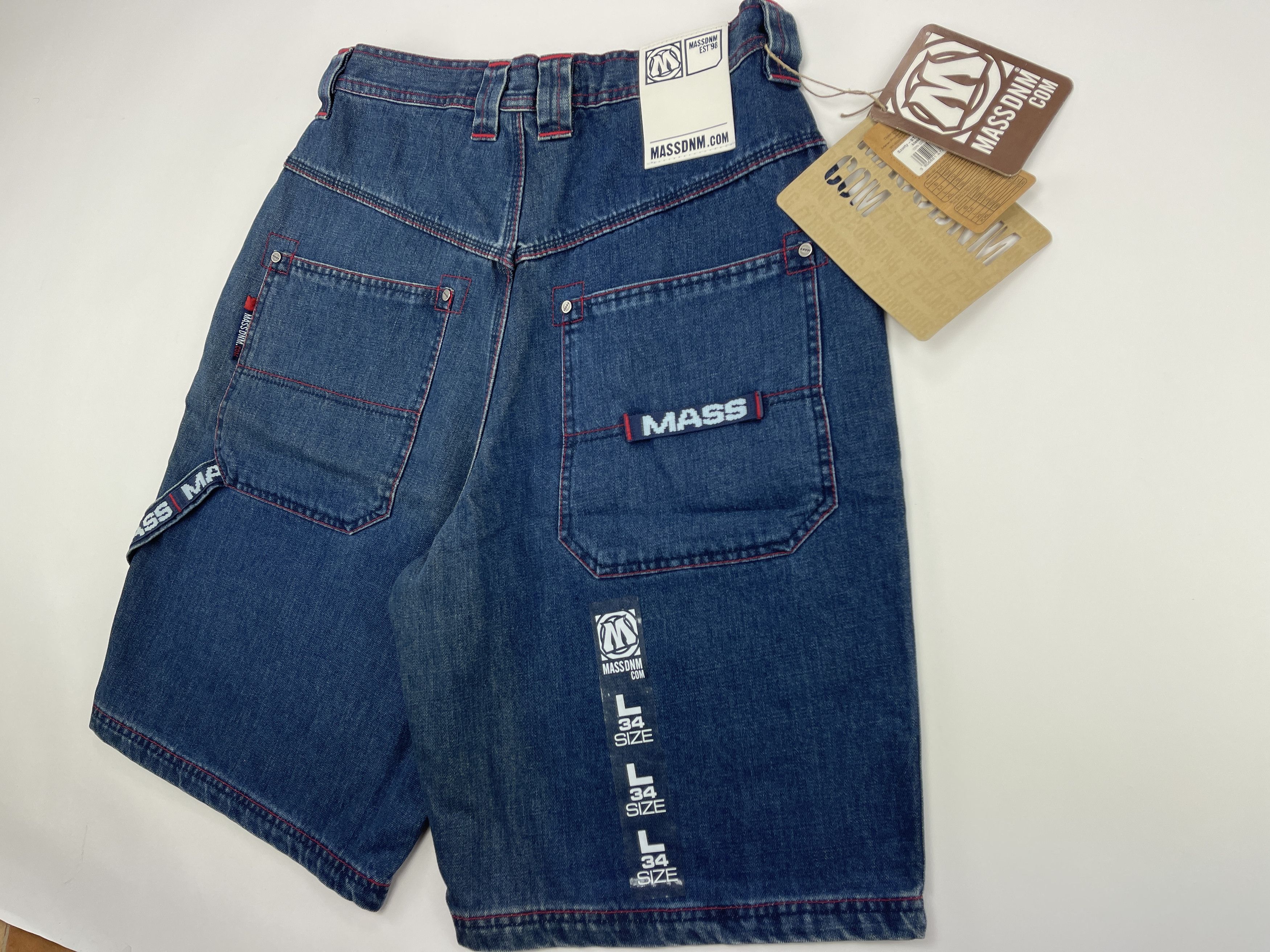 Vintage Mass DNM jeans shorts, vintage hip hop, 90s, skater, size 34 Size US 34 / EU 50 - 3 Thumbnail