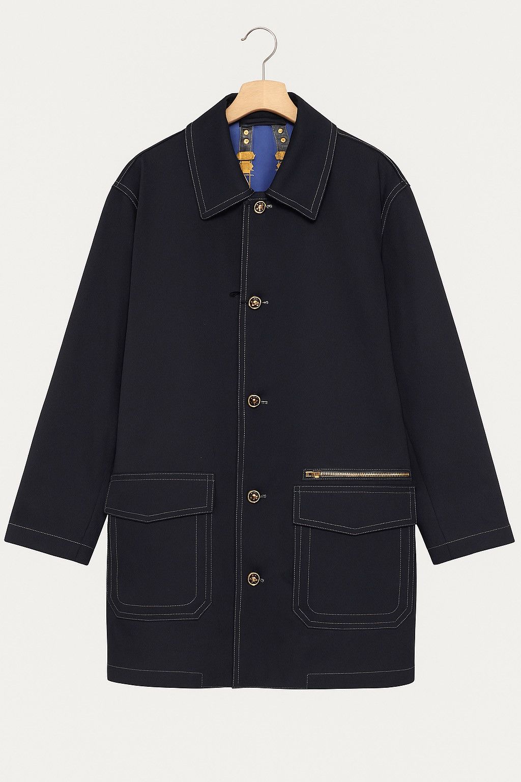 Versace Versace Black Workwear Jacket with Medusa Buttons Size US M / EU 48-50 / 2 - 1 Thumbnail