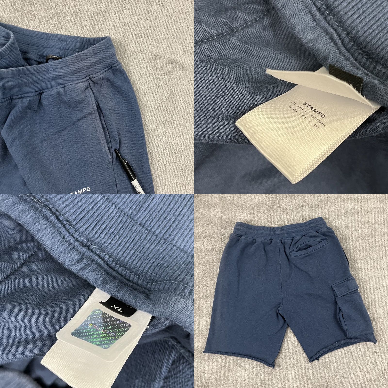 Stampd Stampd Cargo Sweat Shorts Men XL / 10" Blue Fleece Streetwear Hip Hop Sweat Shorts Size US 36 / EU 52 - 8 Thumbnail