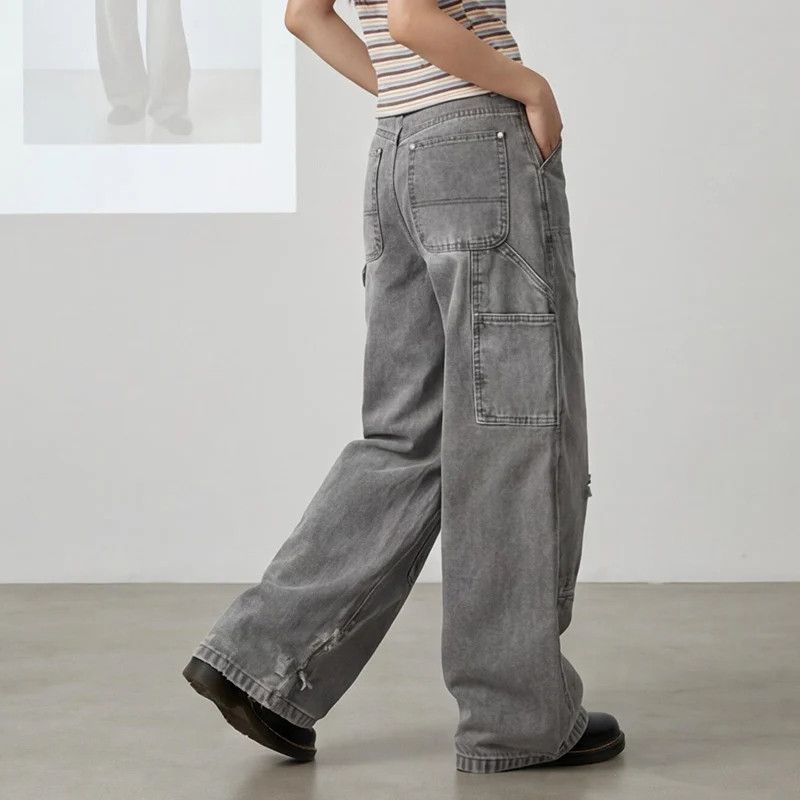 Japanese Brand Bootcut jeans workwear loose dirty dyed Size US 28 / EU 44 - 4 Thumbnail