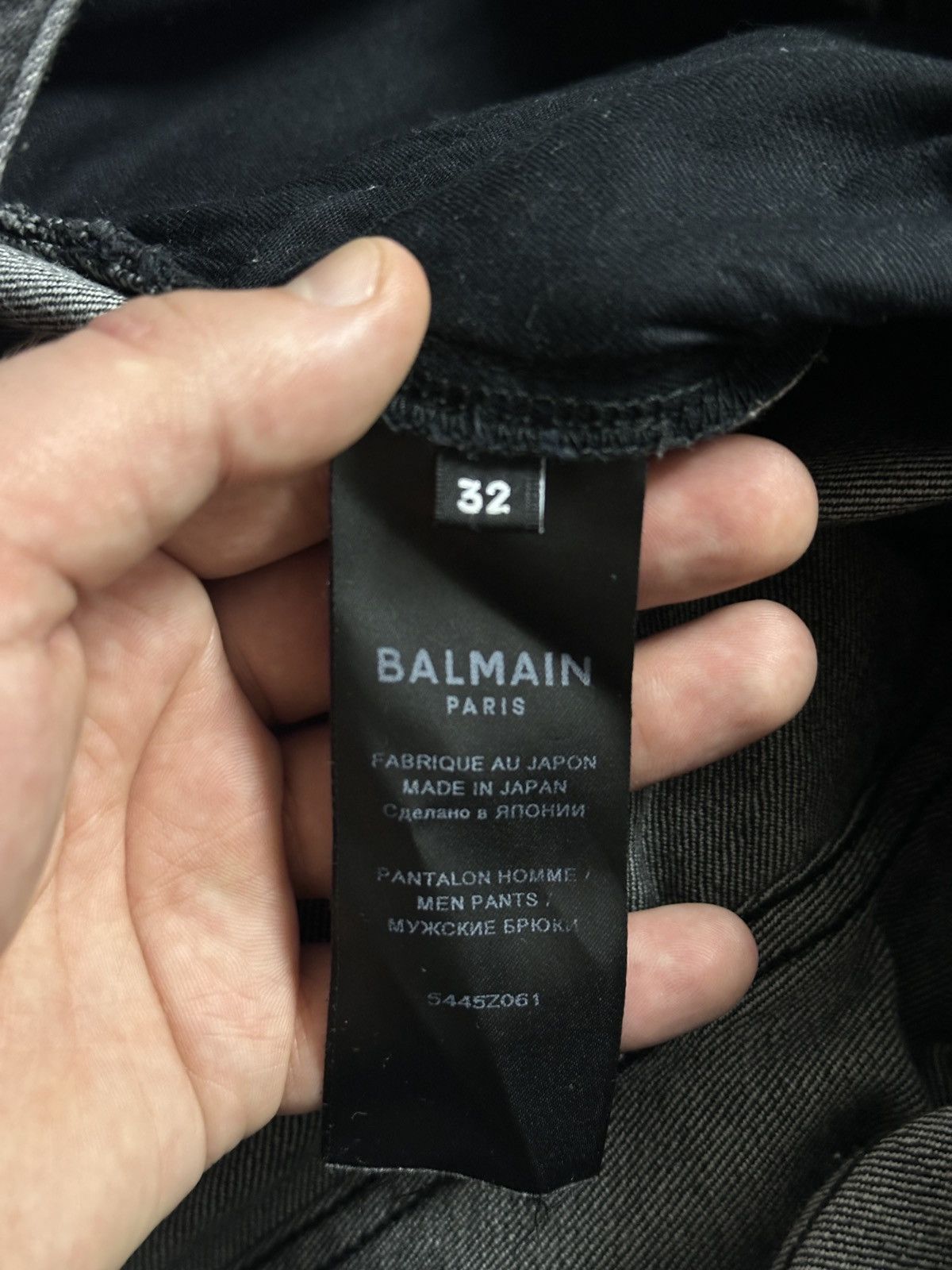 Balmain Rare Luxury Balmain Moto Biker Denim Jeans Made in Japan Size US 32 / EU 48 - 13 Thumbnail