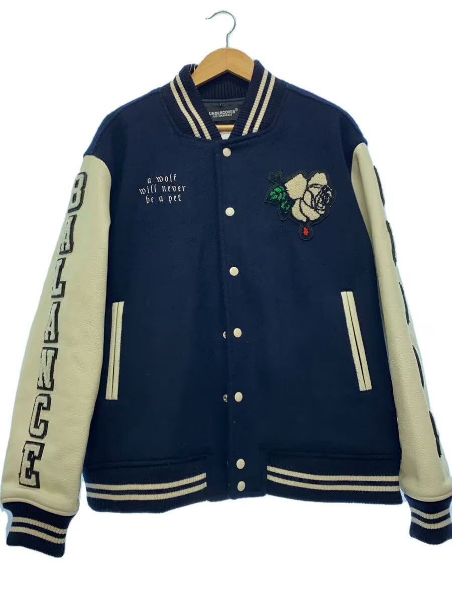 Undercover Undercover Wool Stadium Jacket Navy Size US XL / EU 56 / 4 - 1 Thumbnail