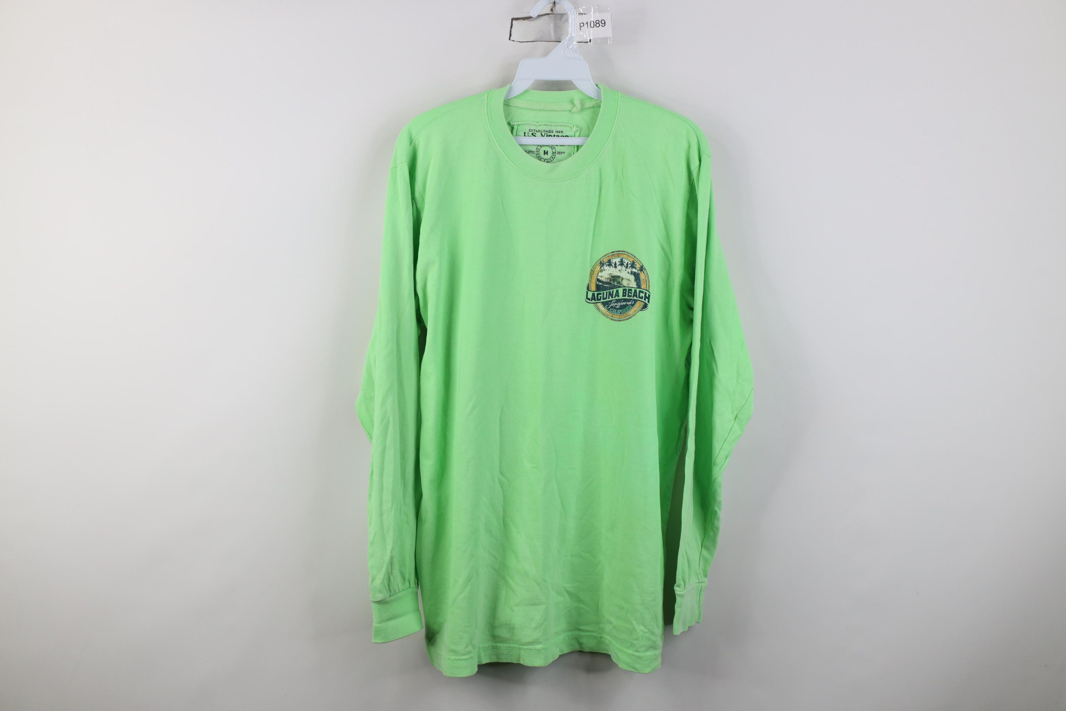 Vintage Y2K Streetwear Laguna Longboards Long Sleeve T-Shirt Green Size US M / EU 48-50 / 2 - 1 Thumbnail