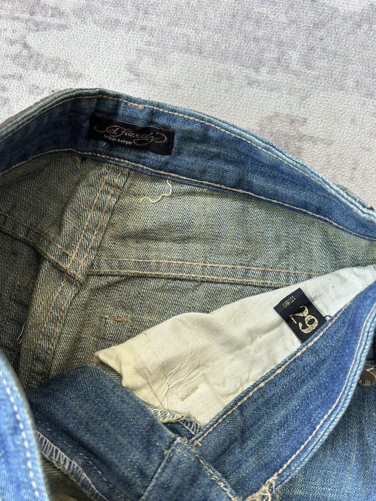 Ed Hardy Ed Hardy Rhinestone Tiger Jeans Size US 27 - 17 Thumbnail
