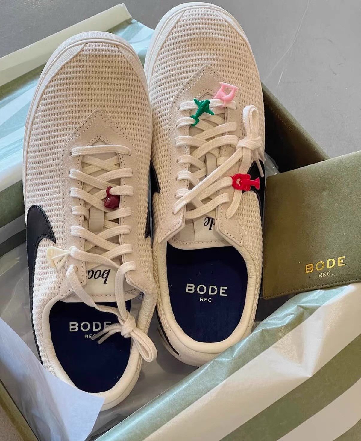 Nike Bode x Nike Low-profile Casual Shoes Off-white Ｑ20 Size US 10 / EU 43 - 1 Thumbnail