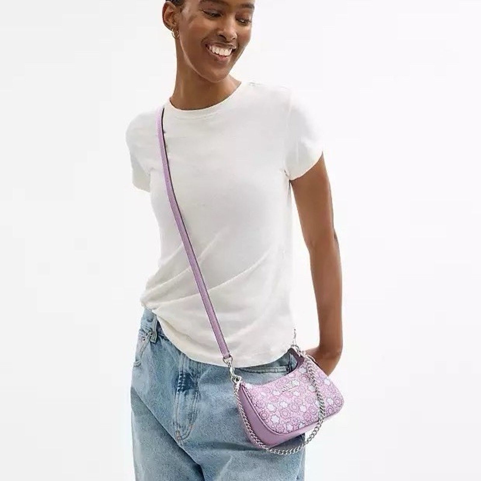 Coach NWT Coach Teri Mini Crossbody Bag Floral Sv/Lily Multi CBG64 Size ONE SIZE - 10 Thumbnail