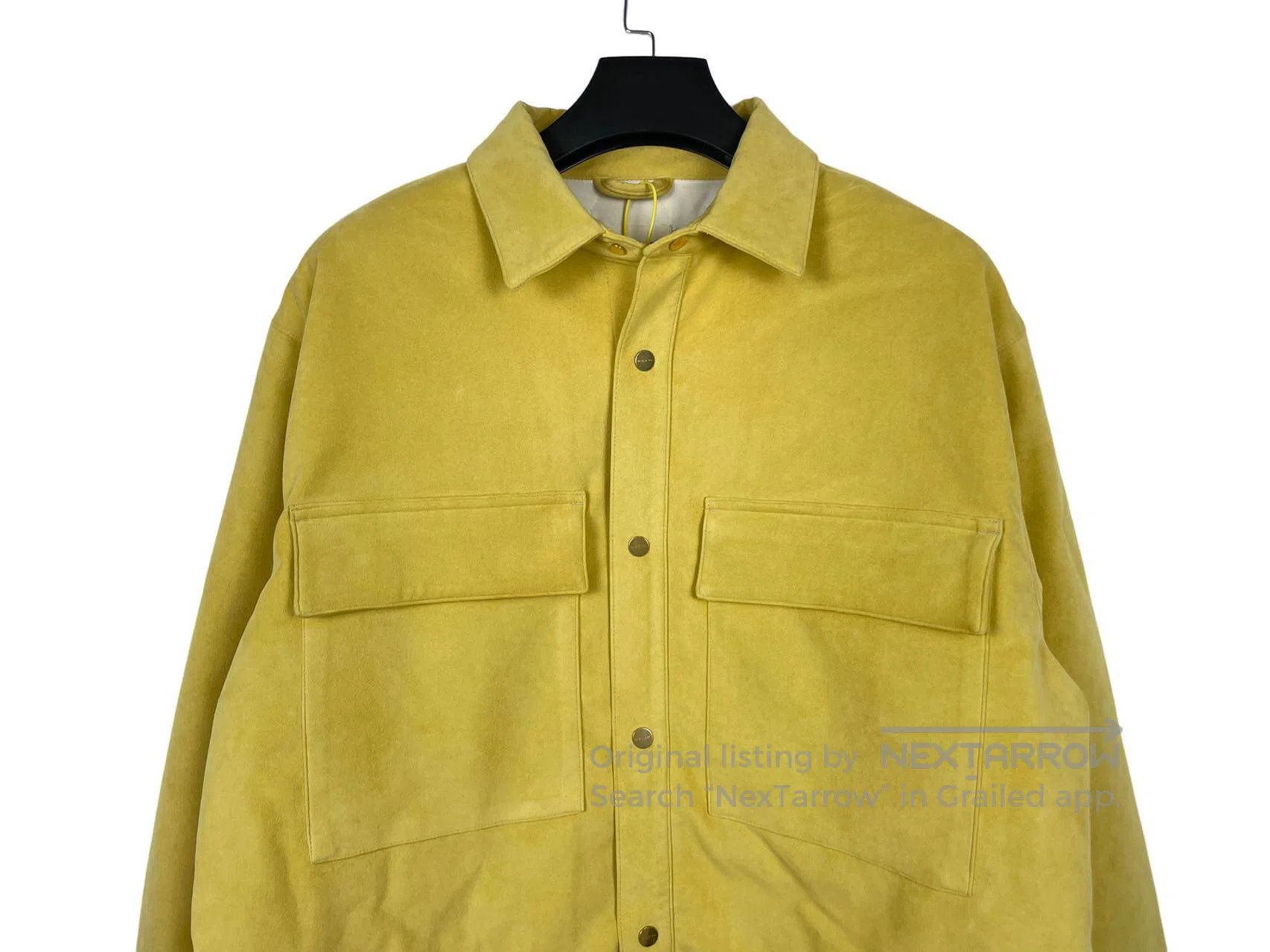 Fear of God FEAR OF GOD Lemon Yellow Suede Jacket Size US L / EU 52-54 / 3 - 3 Thumbnail