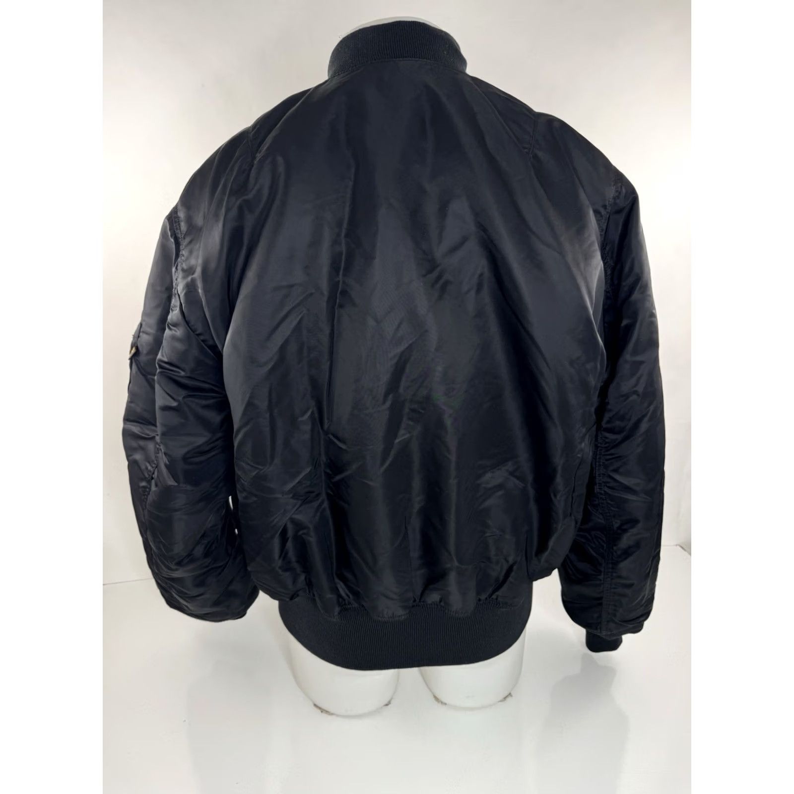 Alpha Industries ALPHA INDUSTRIES MA-1 Bomber Jacket L Black Mens Nylon - EXCELLENT Size US L / EU 52-54 / 3 - 5 Thumbnail